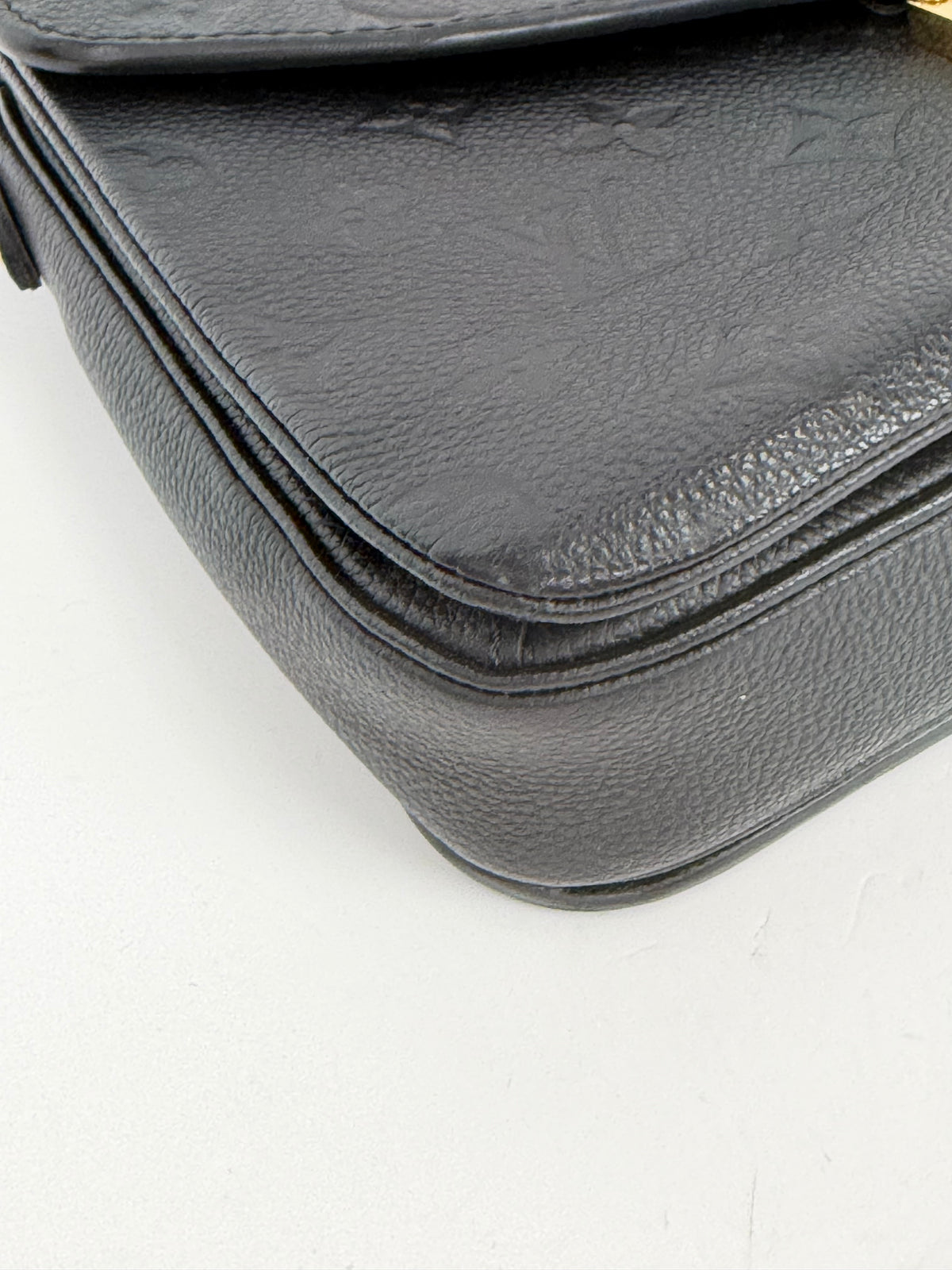 Louis Vuitton Pochette Metis Bag in Black Monogram Empreinte Leather NFC YE-5