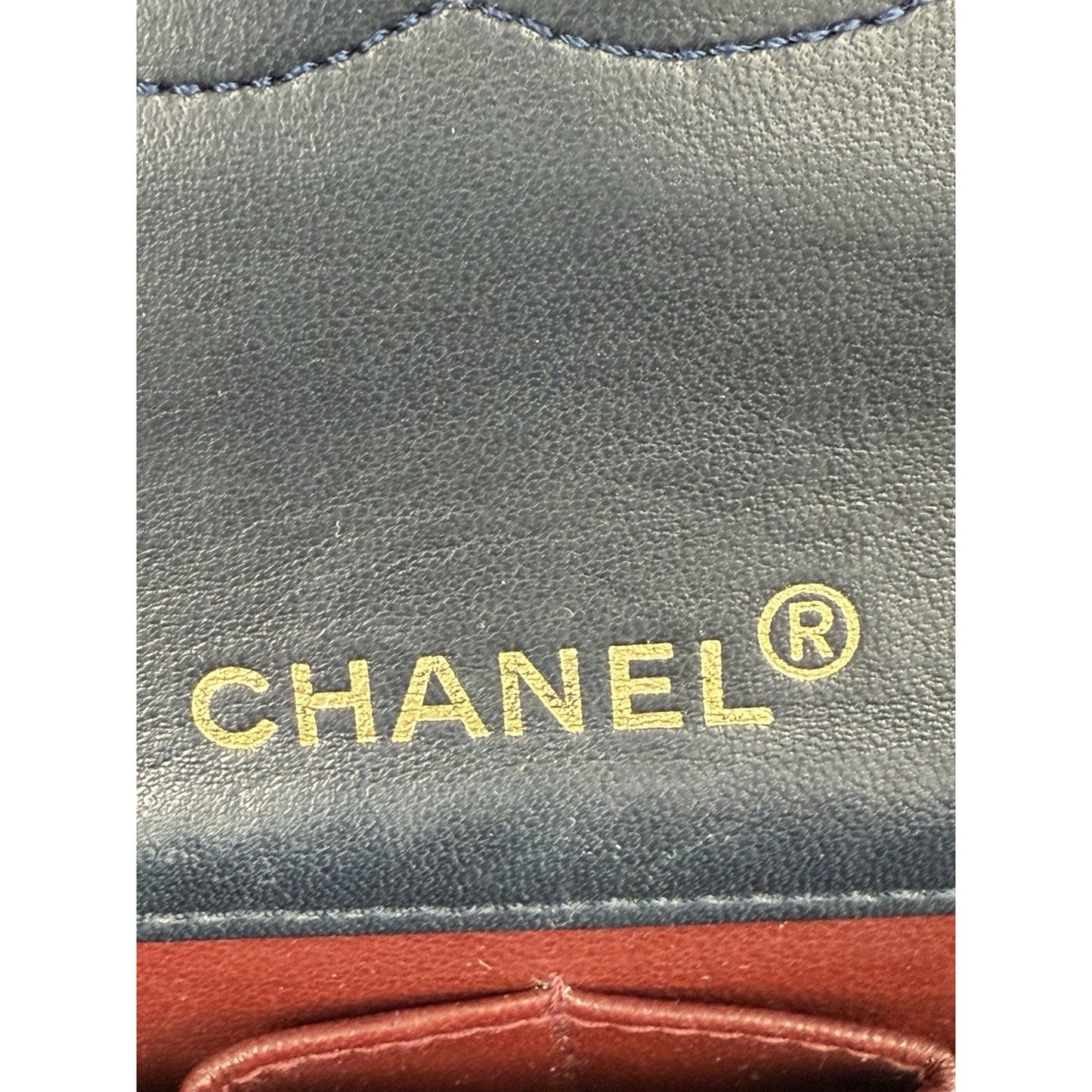 Chanel Vintage Midnight Blue Single Flap Shoulder Bag