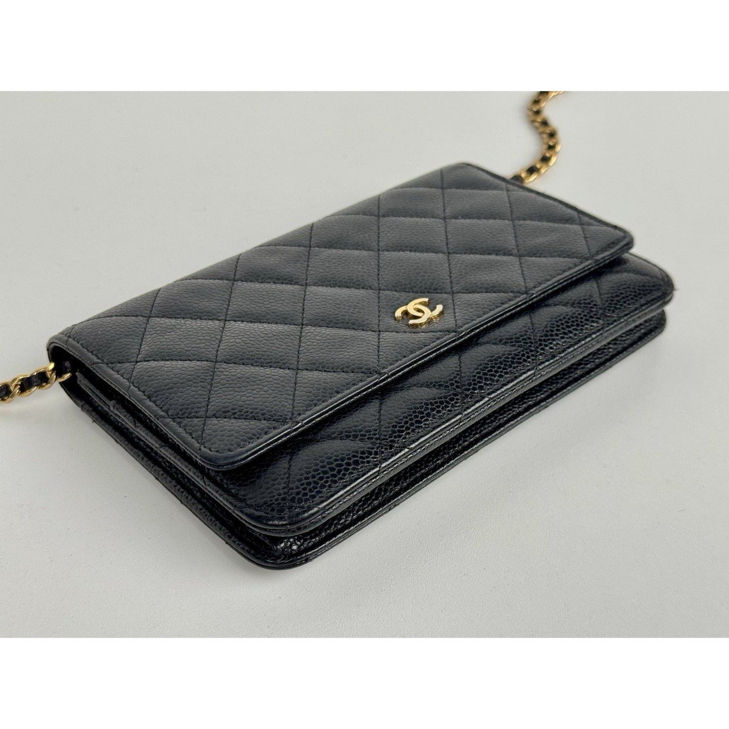 Chanel Classic Wallet on Chain in Black Caviar Leather