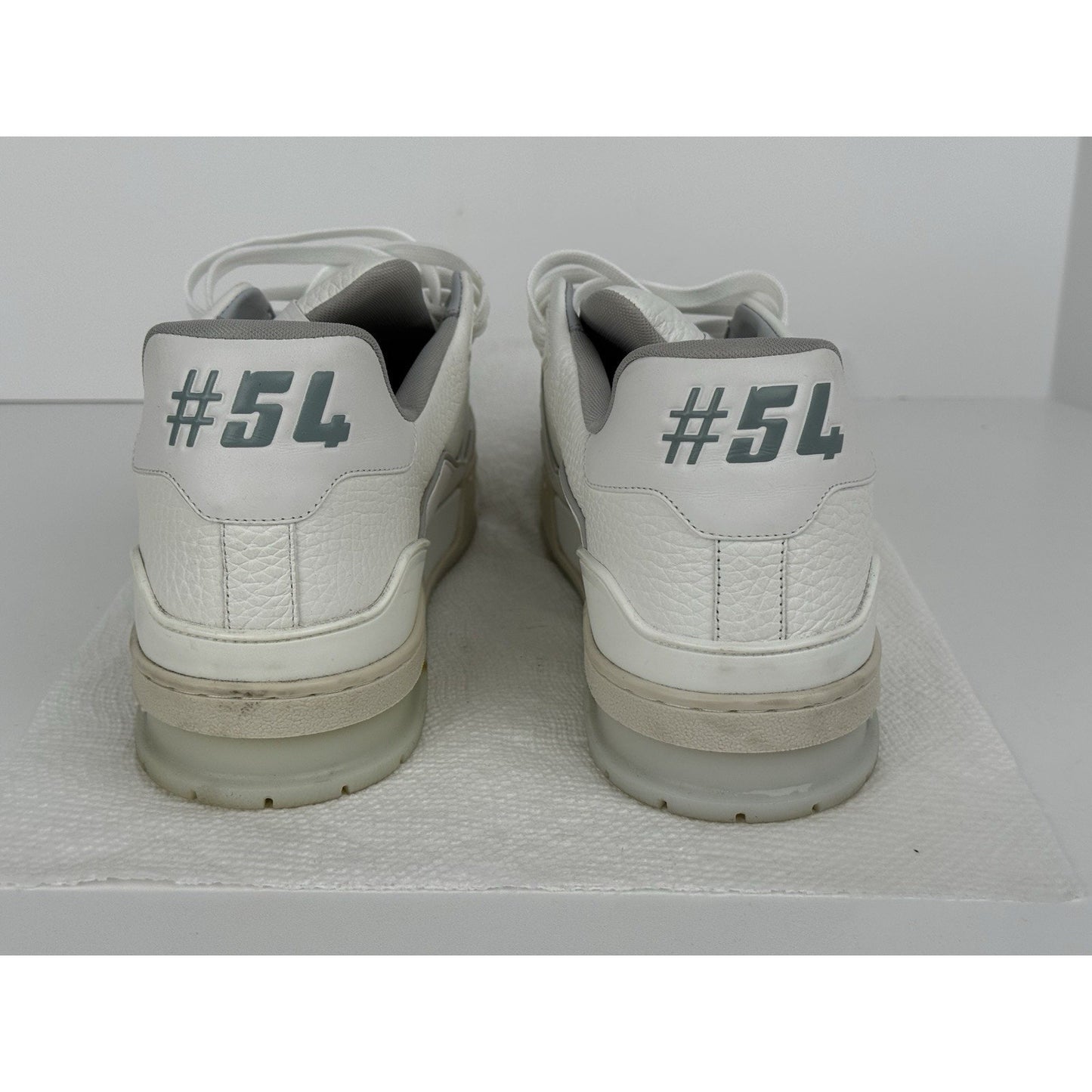 Louis Vuitton LV Trainer White Leather Men's Sneakers Size 9