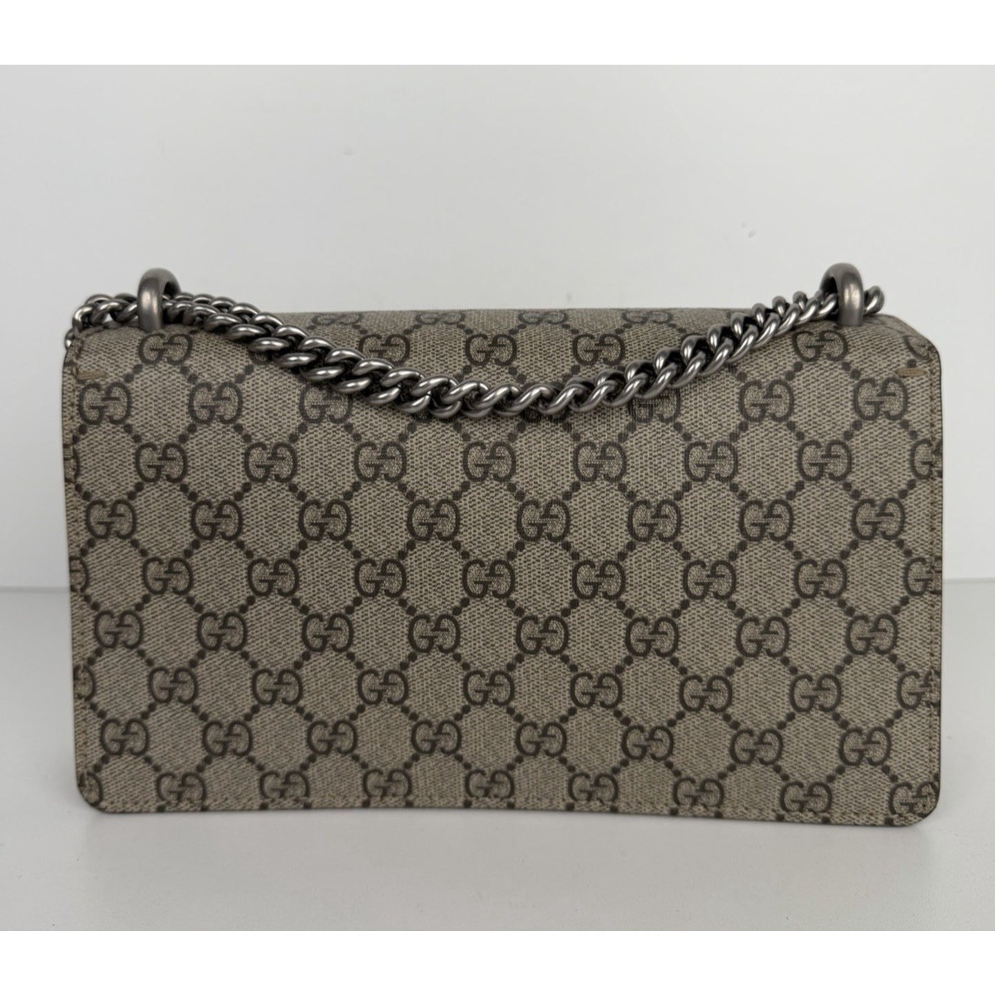 Gucci GG Supreme Monogram Dionysus Small Shoulder Bag Coated Canvas & Suede S15