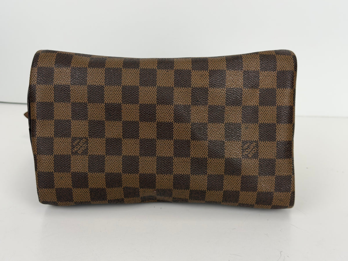 Louis Vuitton Soft Speedy 25 Handbag in Damier Ebene Coated Canvas 2008 YS-07