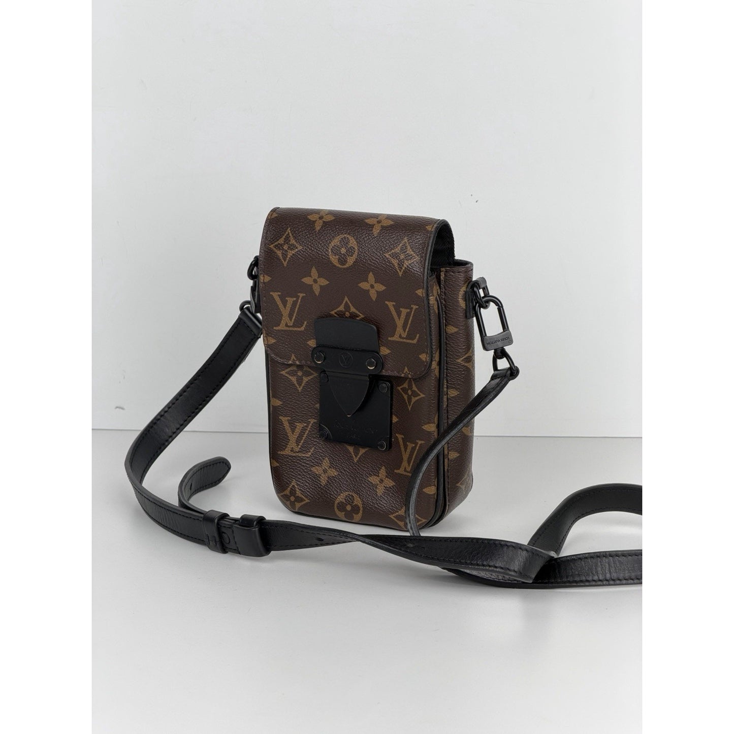 Louis Vuitton Crossbody S Lock Brown Monogram Coated Canvas NFC D5