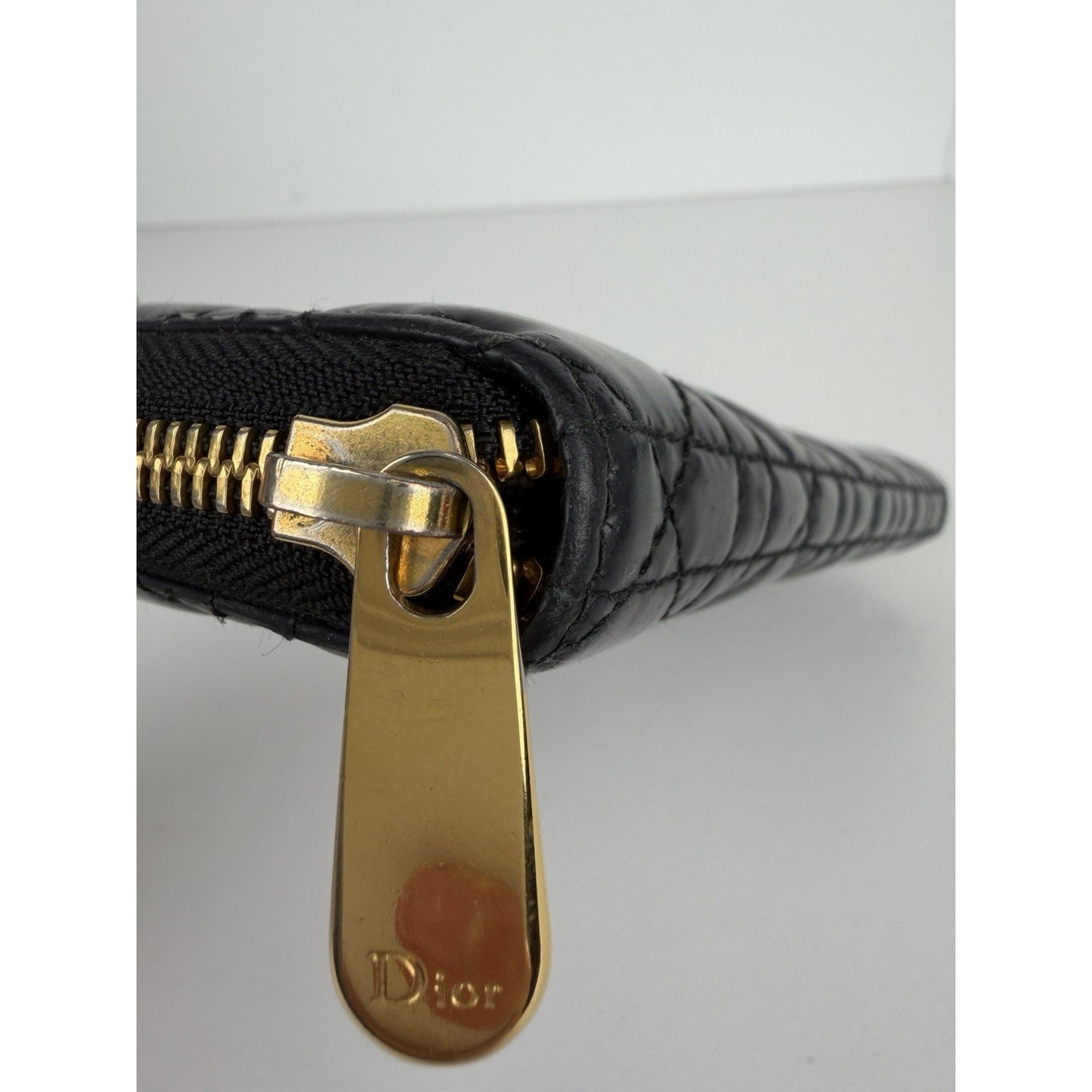 Christian Dior Lady Dior Continental Zip Wallet in Black Patent Leather 2009 K1