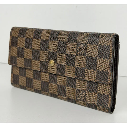 Louis Vuitton Sarah Wallet in Damier Ebene Coated Canvas 2003