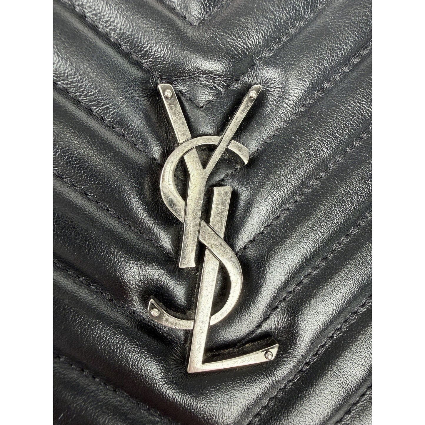 Saint Laurent Lou Camera Bag Medium in Black Quilted Calfskin Leather S01