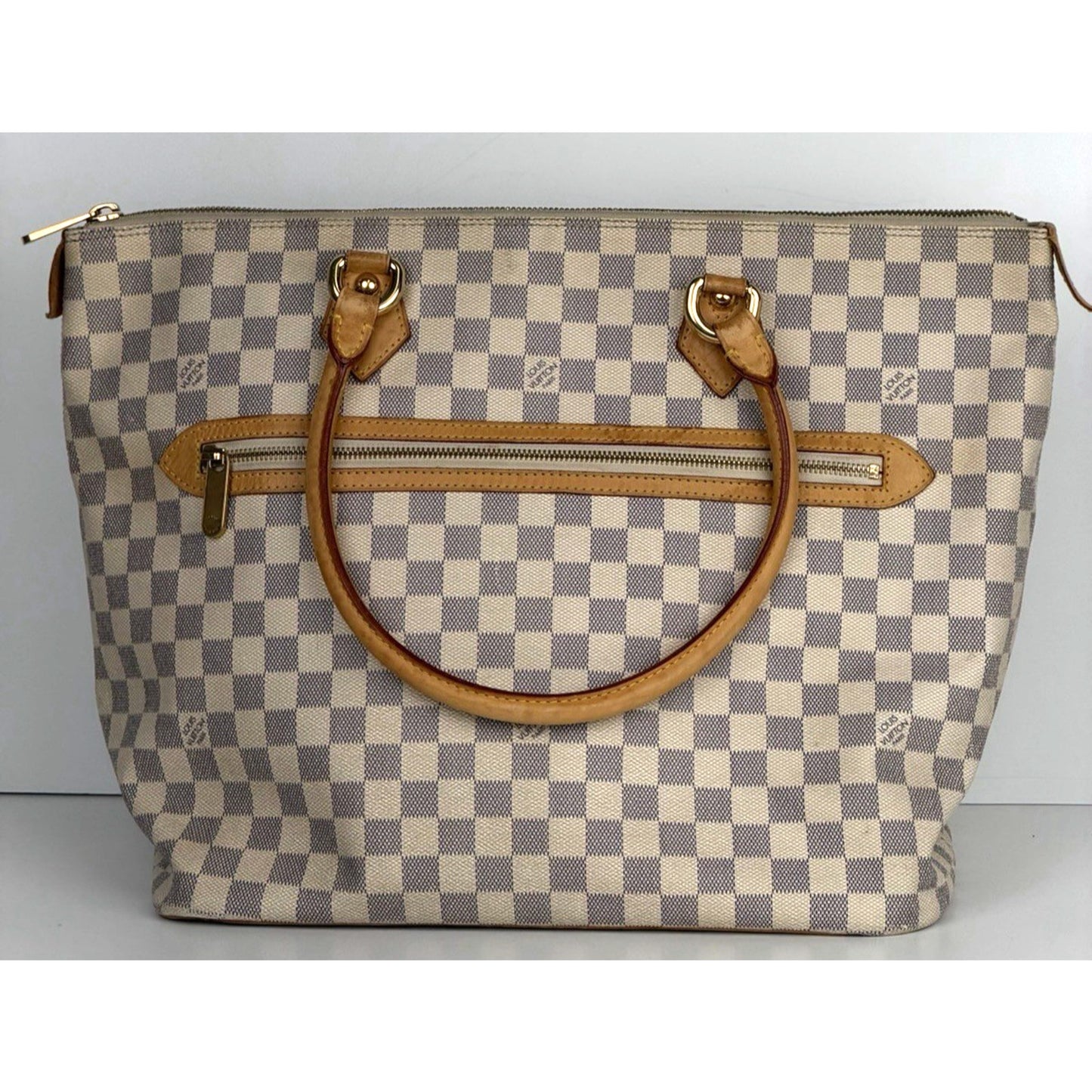 Louis Vuitton Saleya MM Tote Bag in Damier Azur Coated Canvas 2008 S