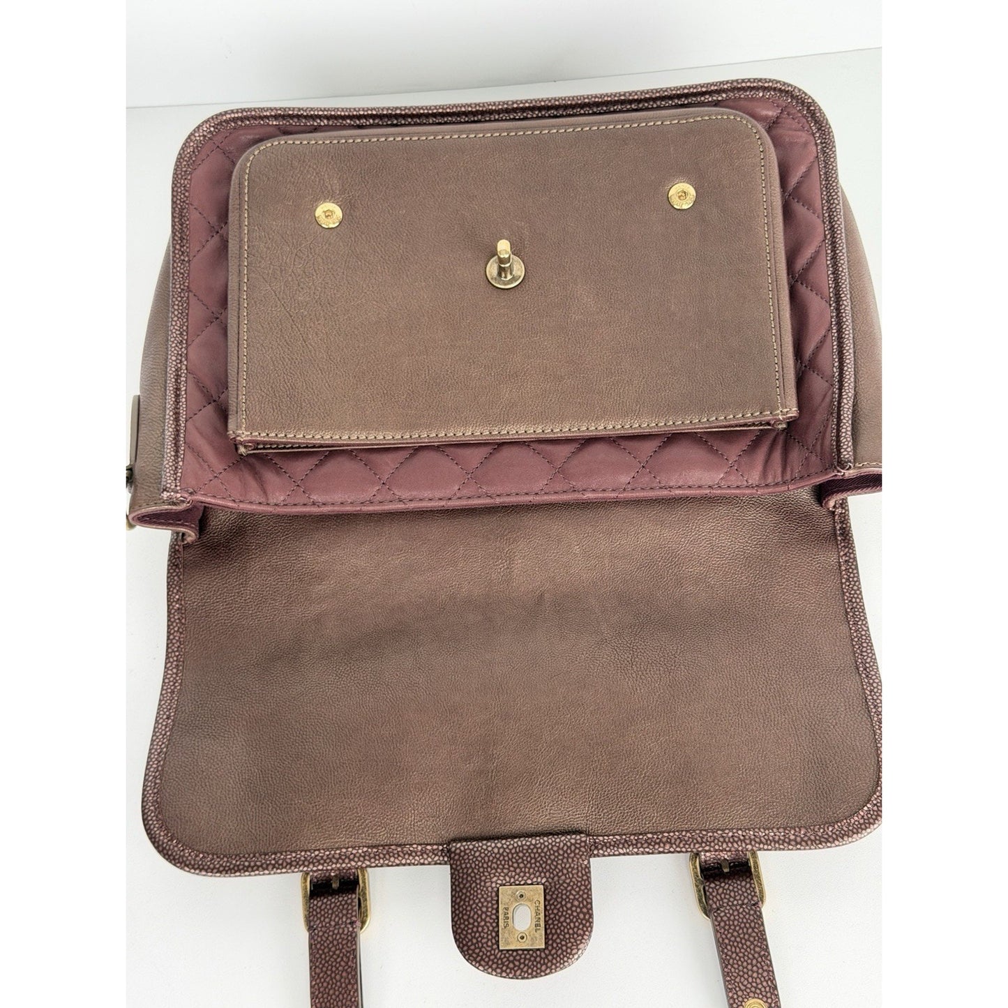 Chanel Paris-Bombay Back to School Messenger Bag Iridescent Burgundy 2012-2013D4