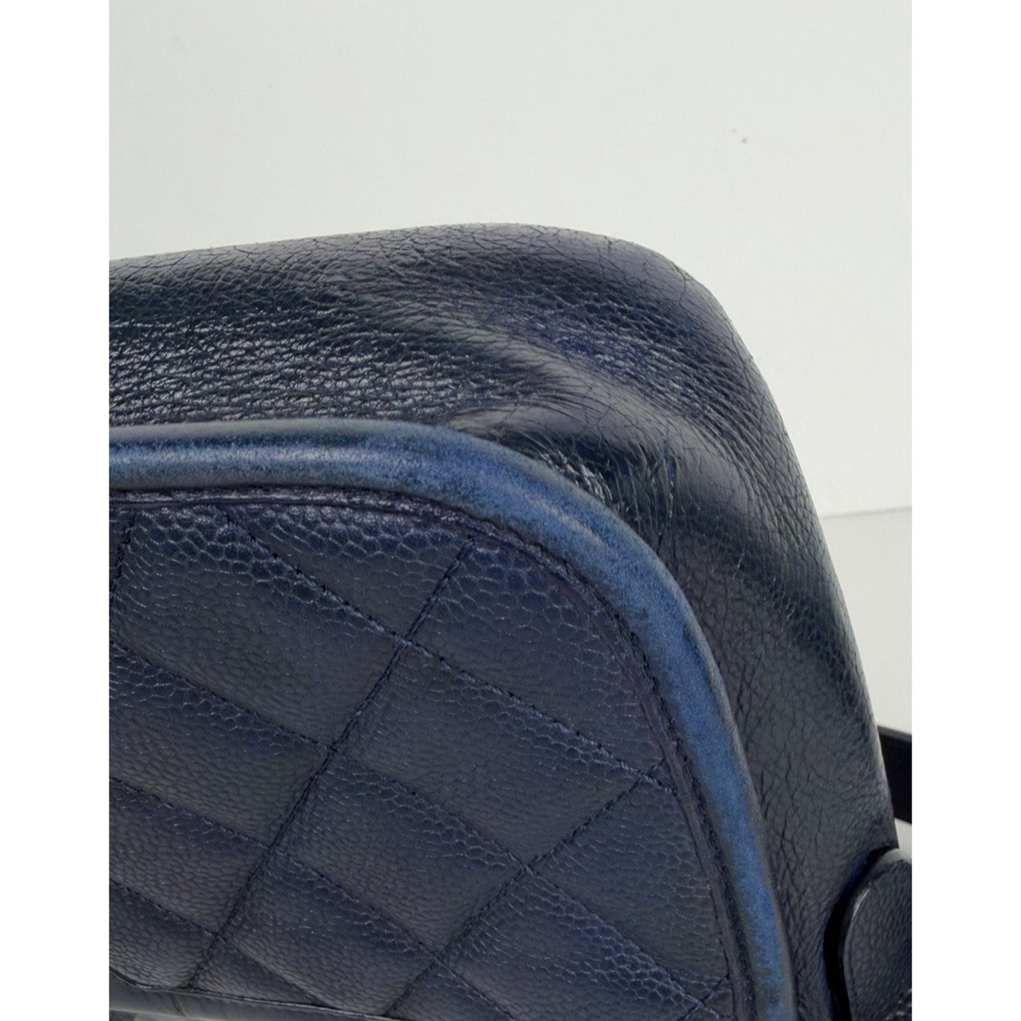 Chanel Messenger Bag Daily Carry Medium Leather Navy Blue 2017