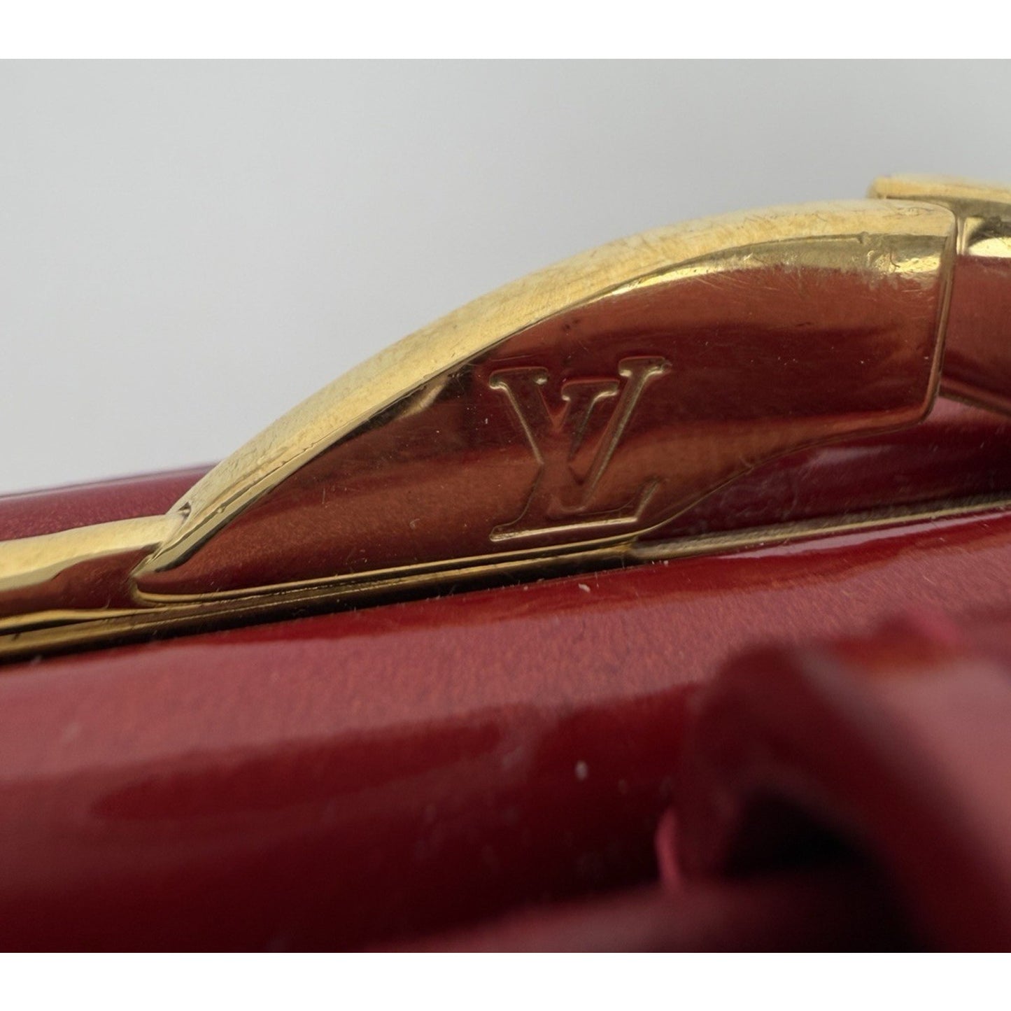 Louis Vuitton LV Monogram Vernis Patent Leather French Purse Wallet in Red 2007