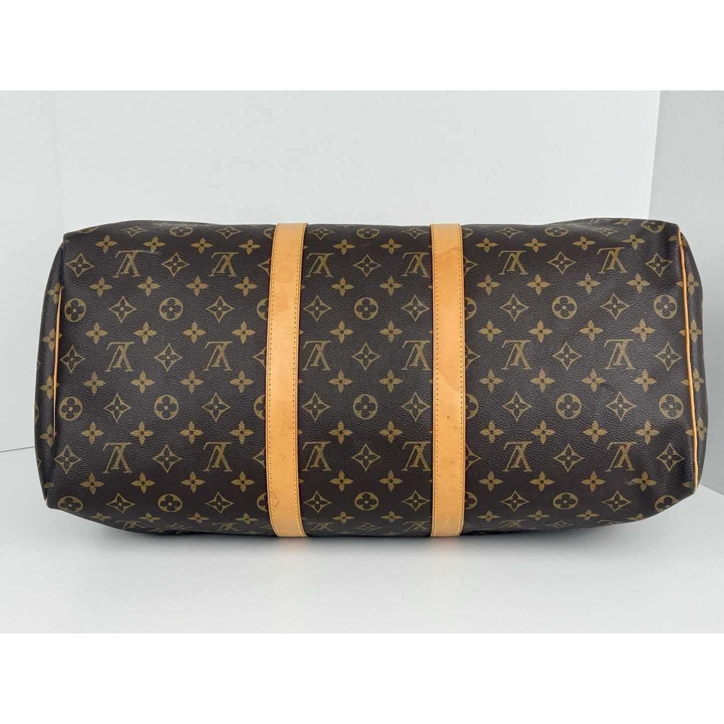 Louis Vuitton Keepall 50 Monogram Canvas Duffle Bag Brown