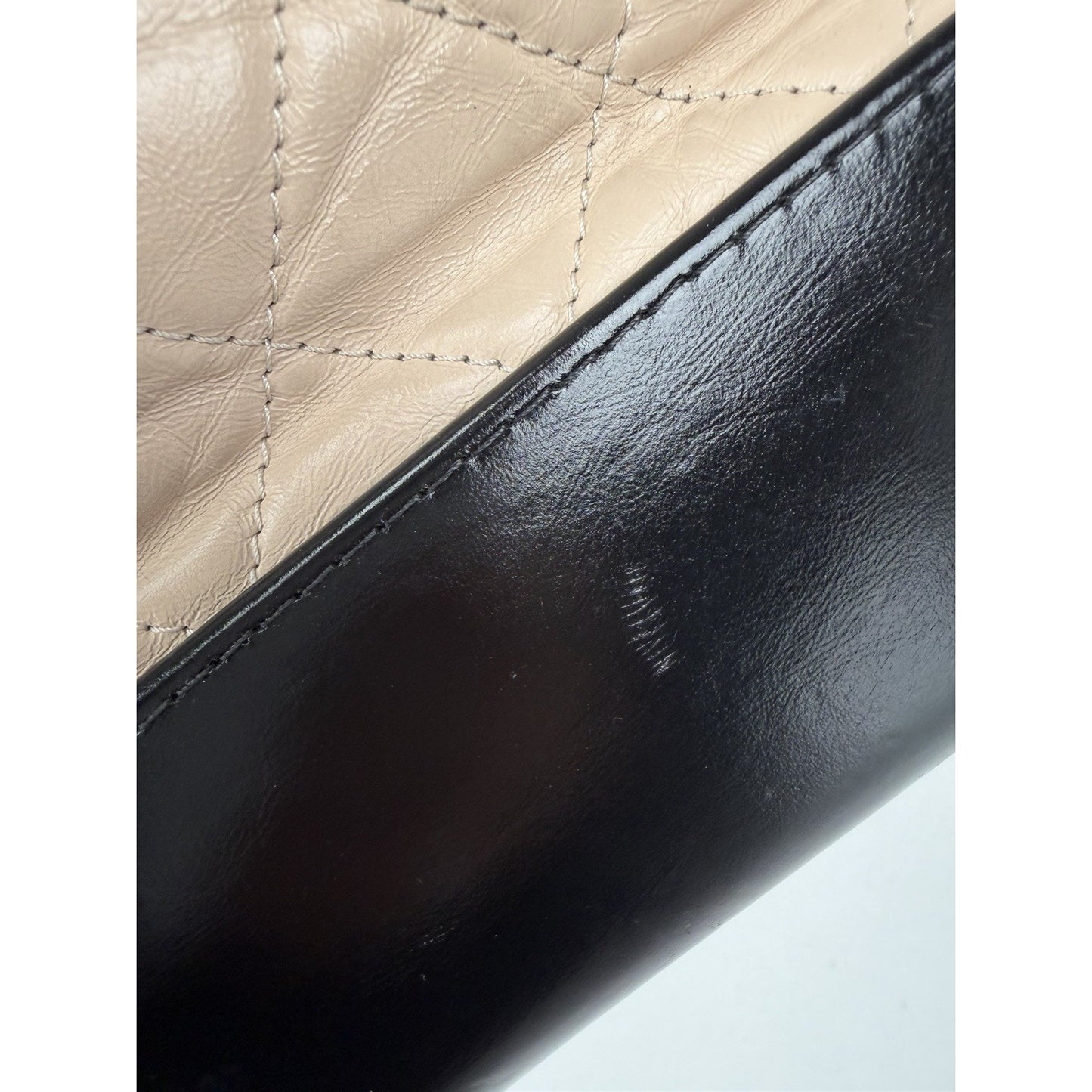 Chanel Gabrielle Tote Bag Medium Beige Aged Calfskin Quilted Leather 2017 E6