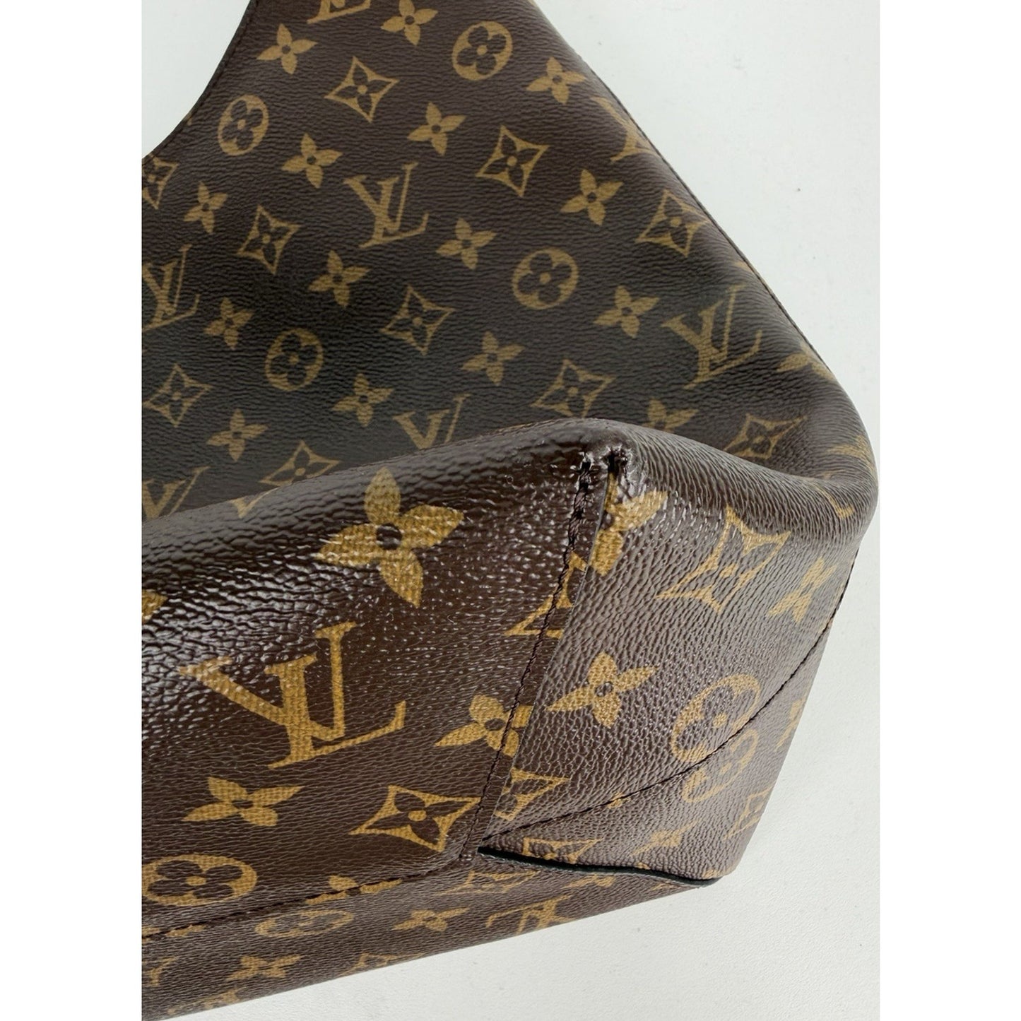 Louis Vuitton Flower Hobo Shoulder Bag in Brown Monogram Coated Canvas 2018 S