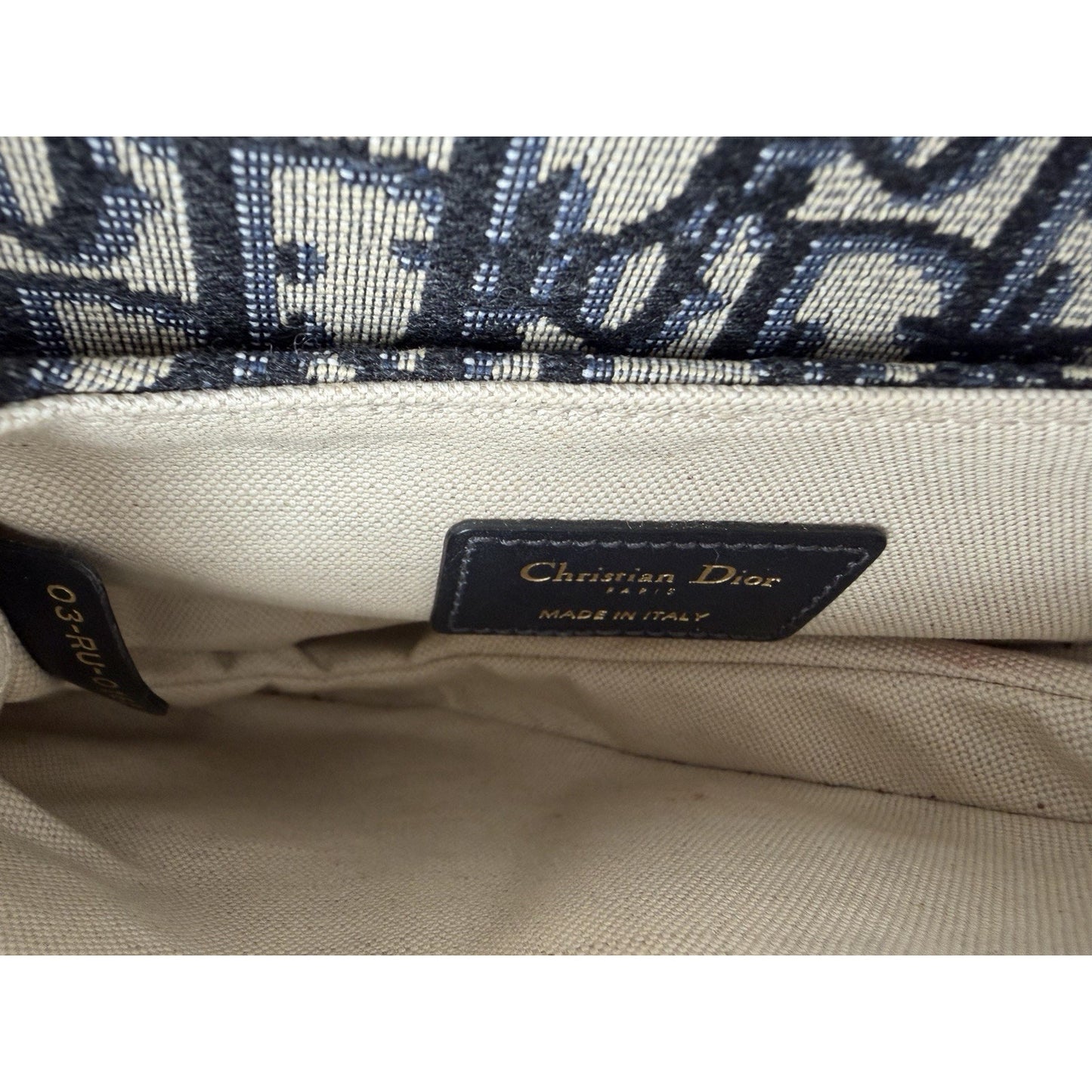 Dior Saddle Bag Mini in Blue Oblique Jacquard Canvas Gold-Tone Hardware 2018 C-9
