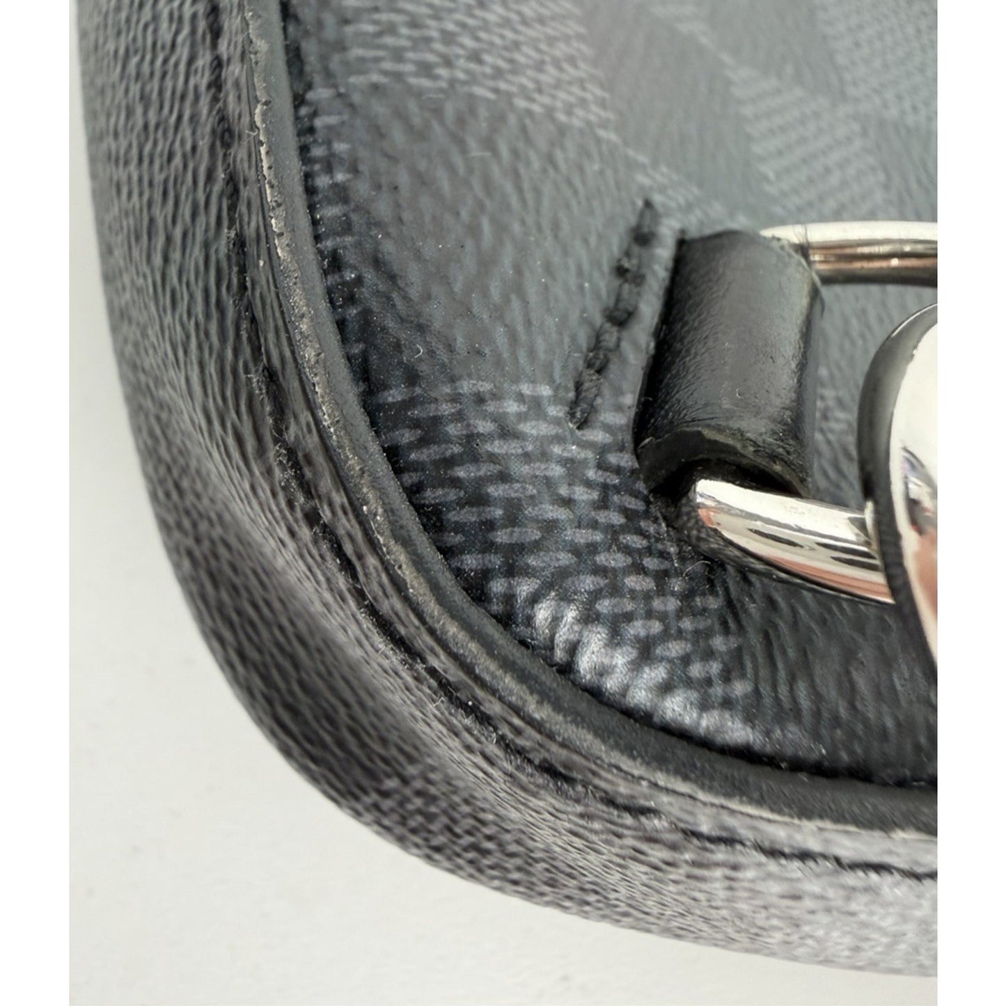 Louis Vuitton Avenue Damier Graphite Sling Bag Black Canvas Leather Patch NFC C8