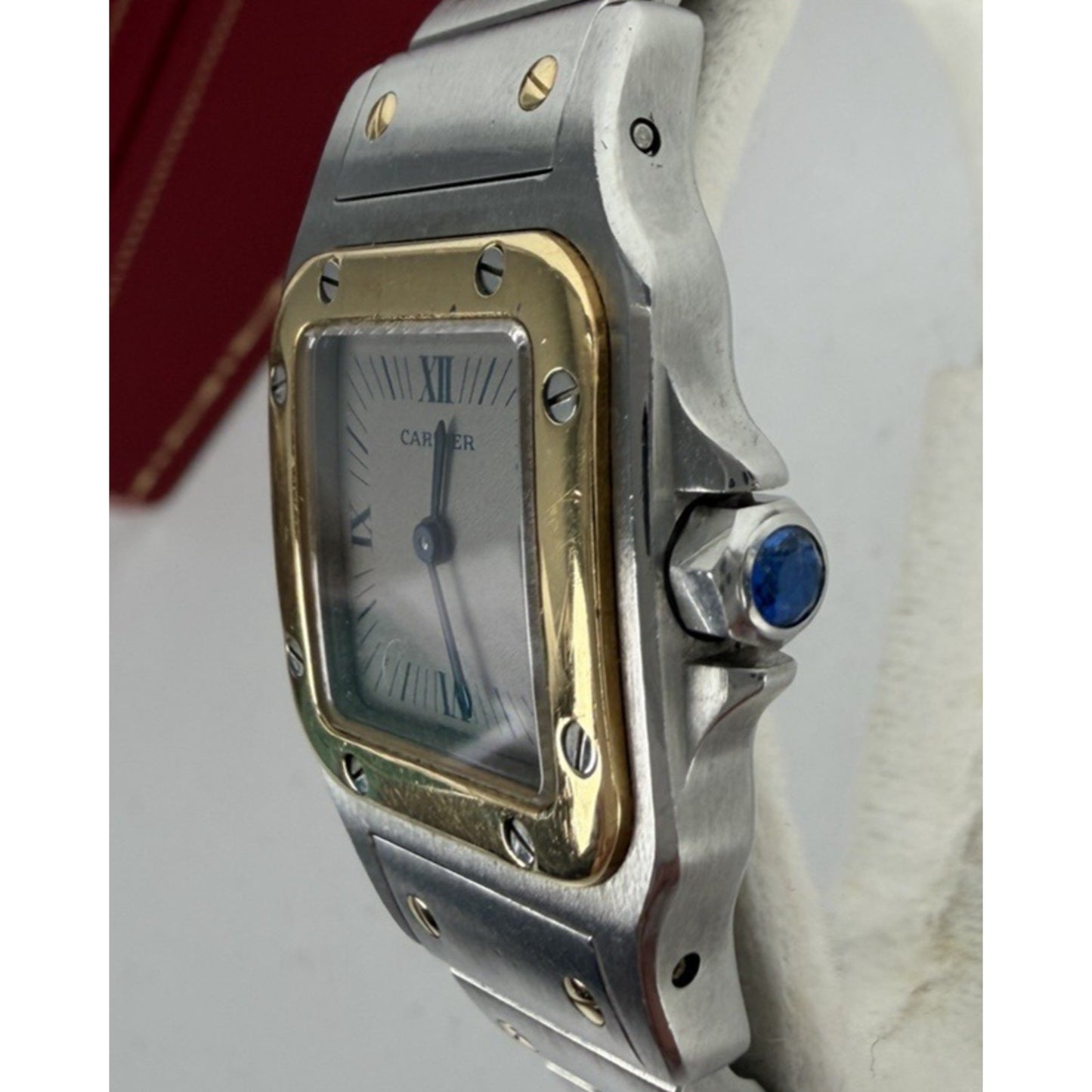 Cartier Santos De Cartier Galbee Watch in Stainless Steel & 18k Yellow Gold