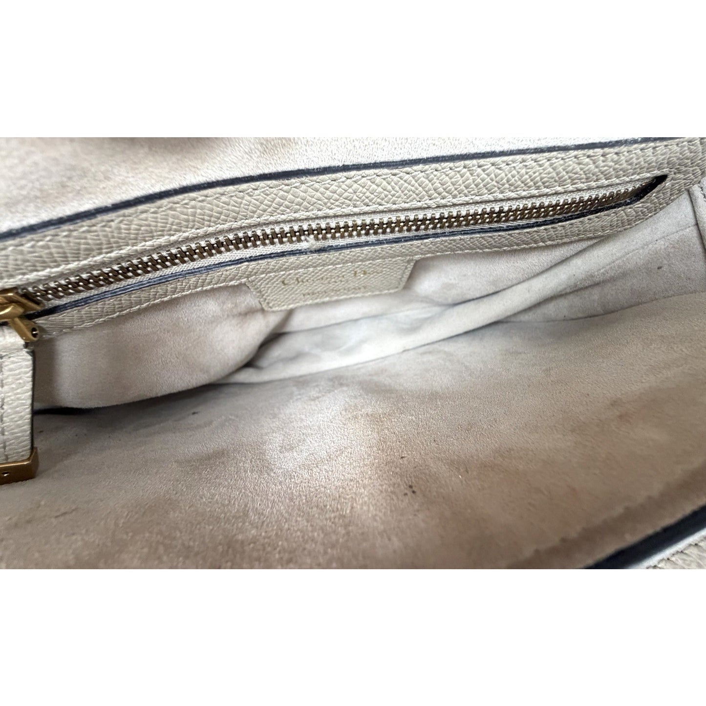 Christian Dior Saddle Medium Bag in Warm Taupe Grained Calfskin Leather 2023 E-3