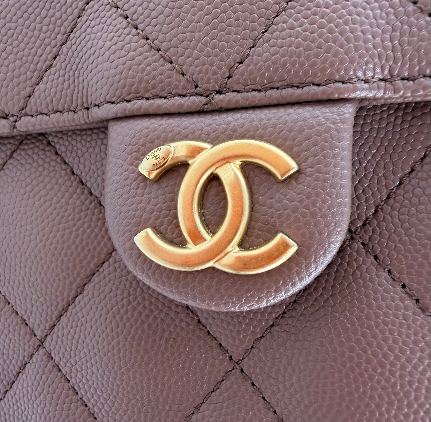 Chanel 25 Medium Hobo Bag Brown Caviar Leather 2026