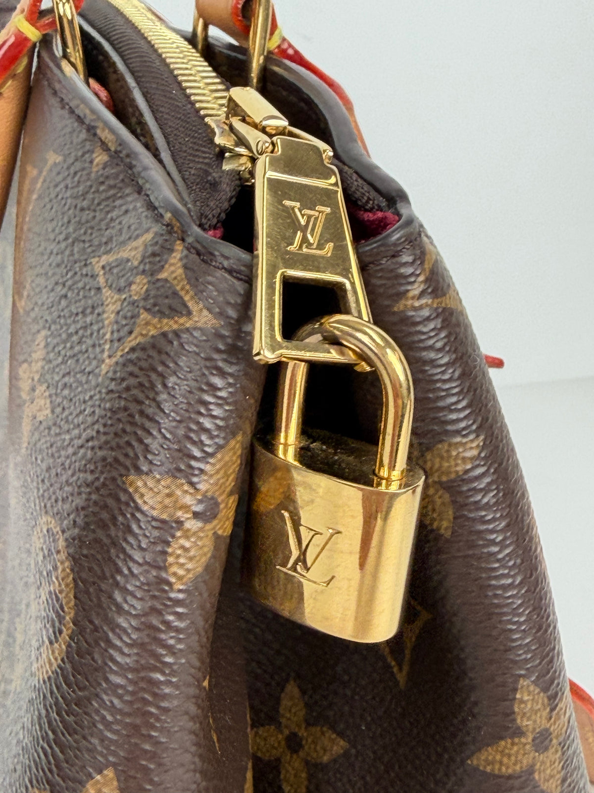Louis Vuitton Petit Palais Top Handle Bag in Brown LV Monogram Canvas NFC YS07