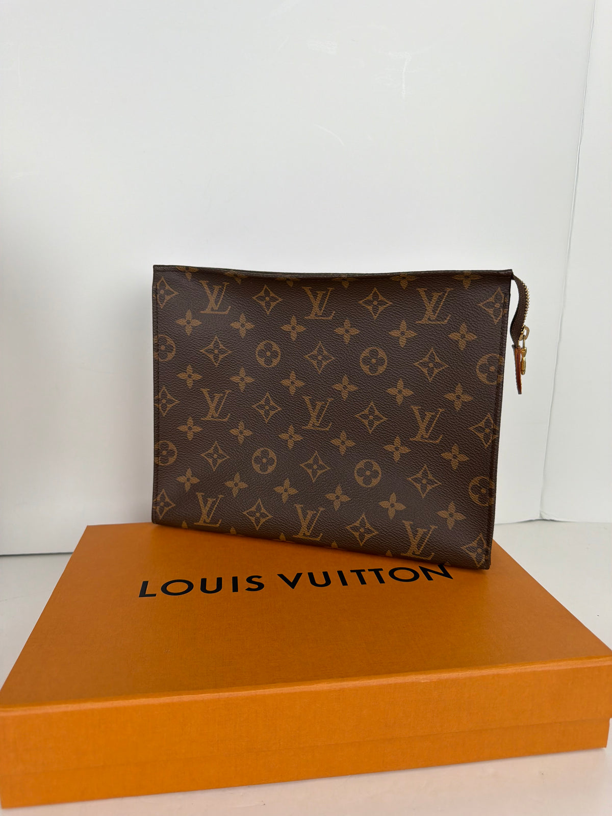 Louis Vuitton Toiletry Pouch 26 in Brown LV Monogram Coated Canvas YS14