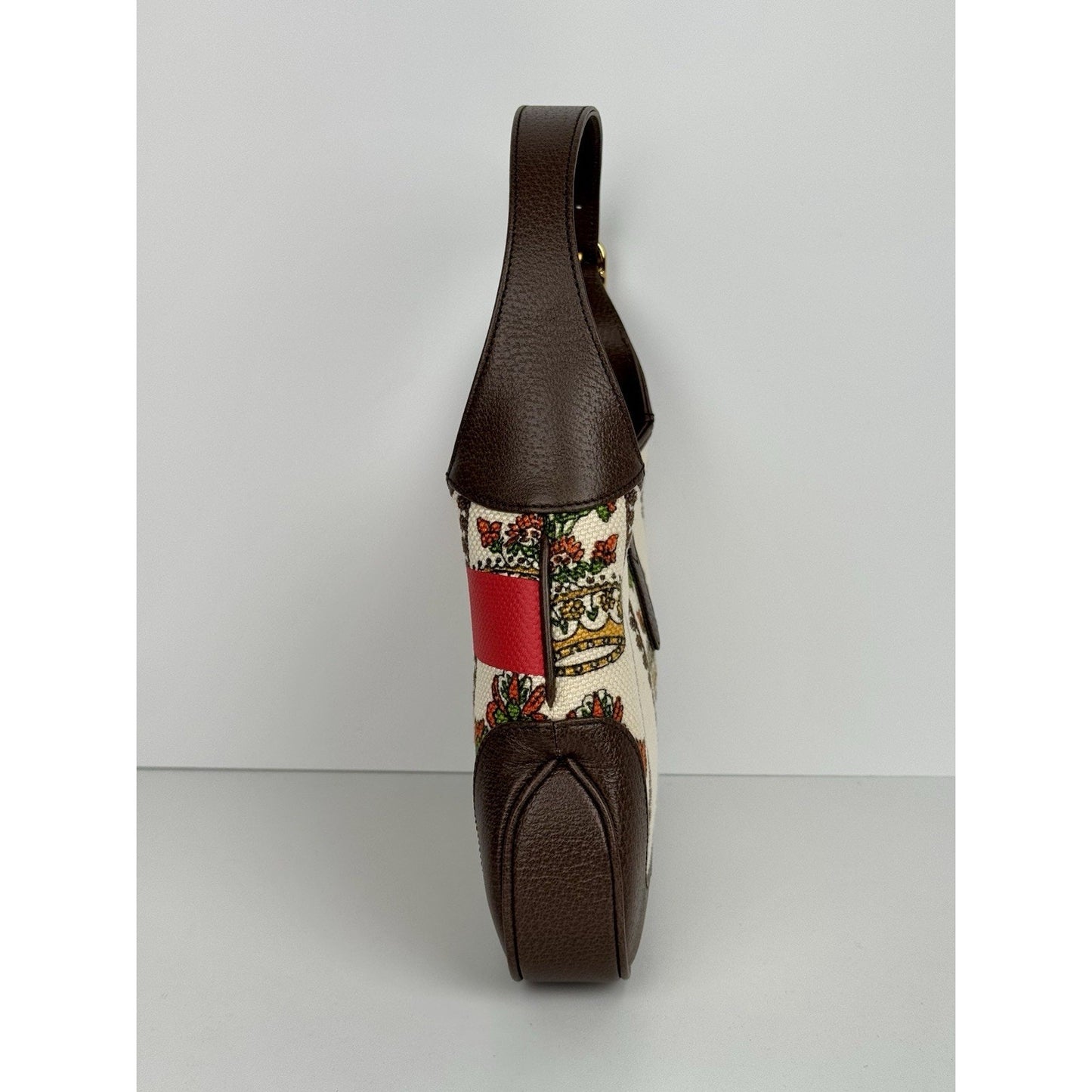 Gucci Jackie 1961 Small 100 Centennial Music Bag Canvas Leather Gold HW B-9