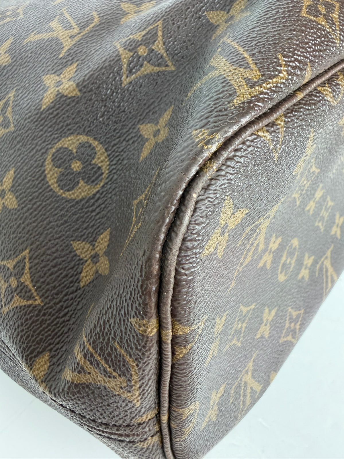 Louis Vuitton Neverfull MM Bag in Brown LV Monogram Coated Canvas 2012 YS