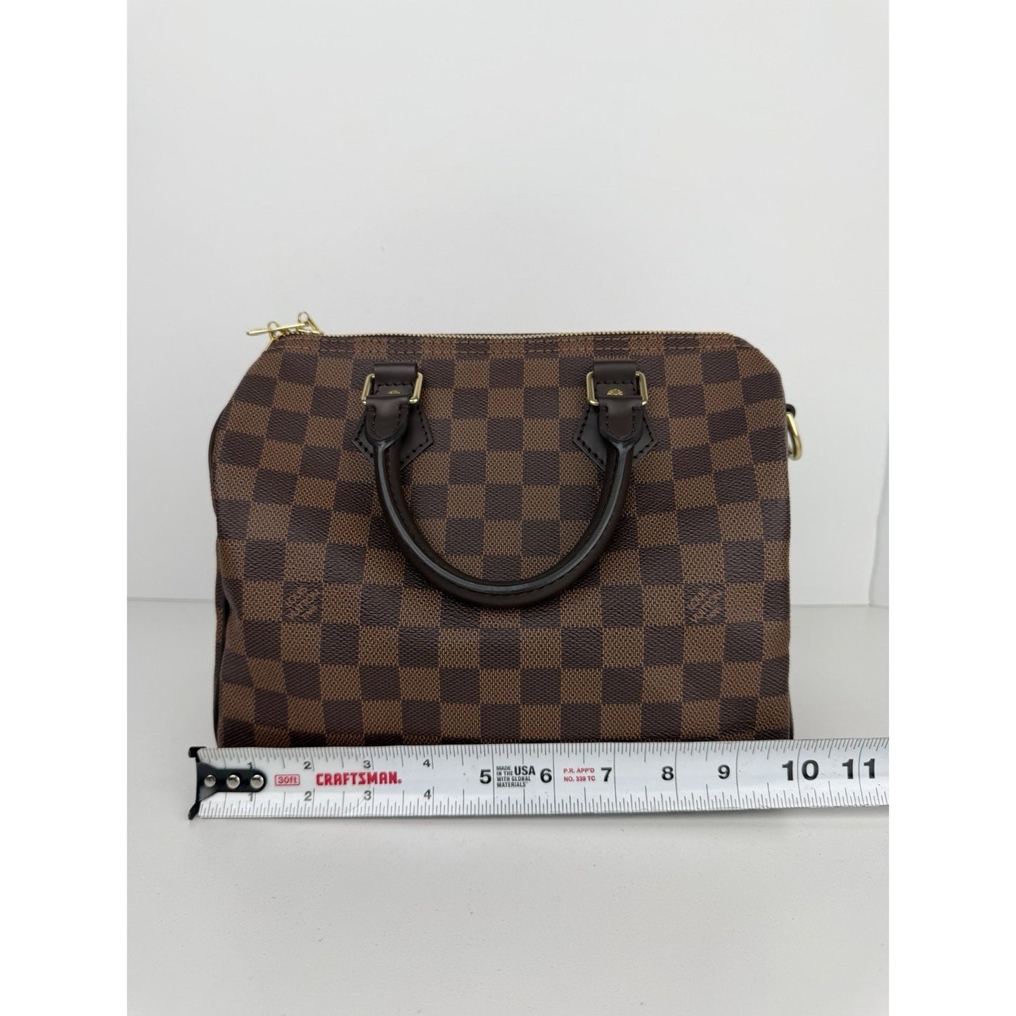 Louis Vuitton Speedy Bandouliere 25 Handbag in Damier Ebene Coated Canvas NFC F1
