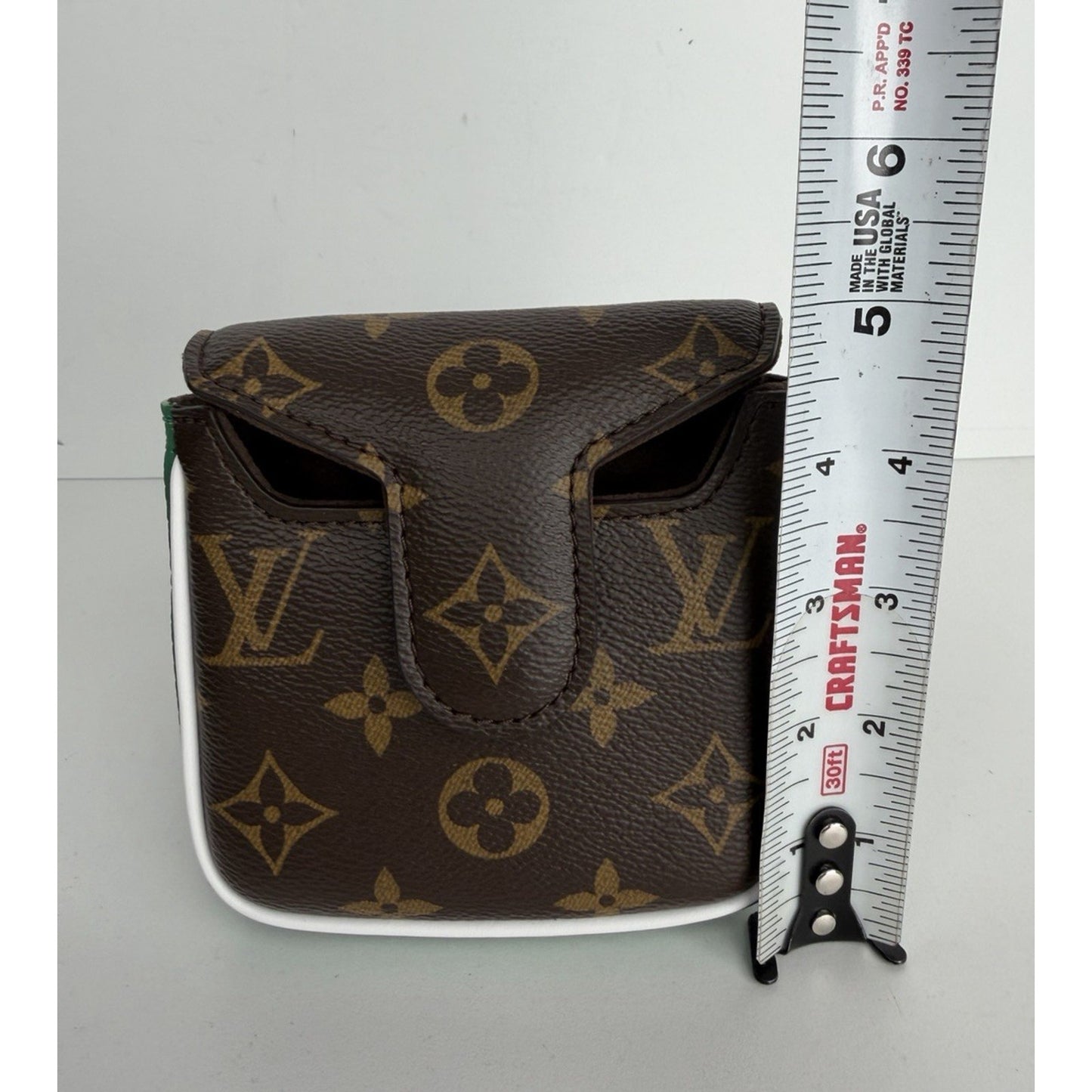 Louis Vuitton Maillet Putter Headcover in Brown Canvas & Green Leather NFC