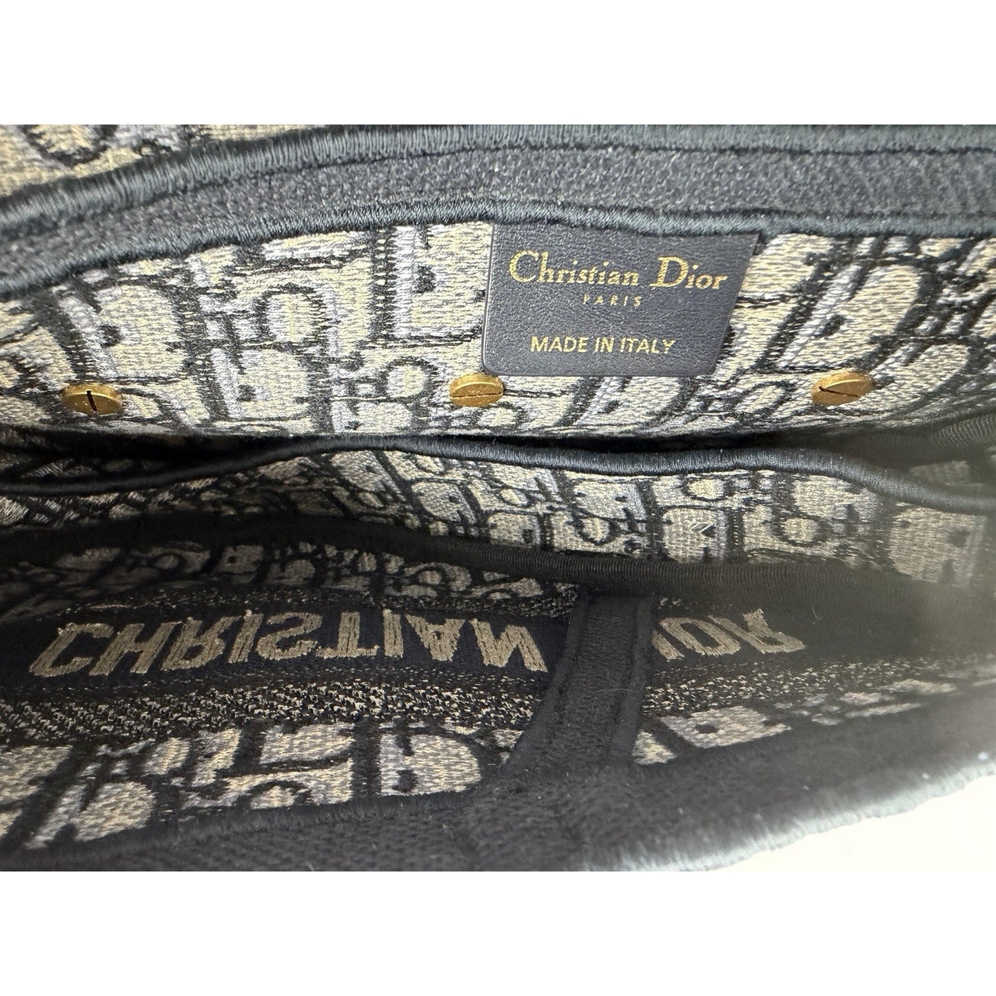 Christian Dior Embroidered Saddle Bag Blue Dior Oblique Monogram Canvas 2024 B4
