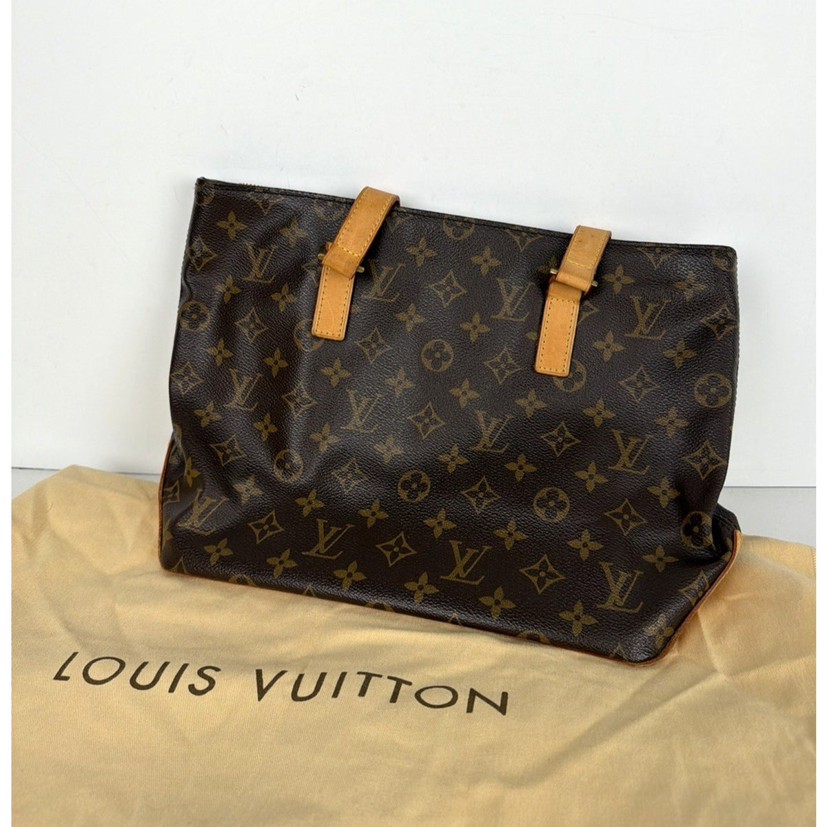 Louis Vuitton Cabas Piano Tote Bag in Brown LV Monogram Coated Canvas 2005 S09