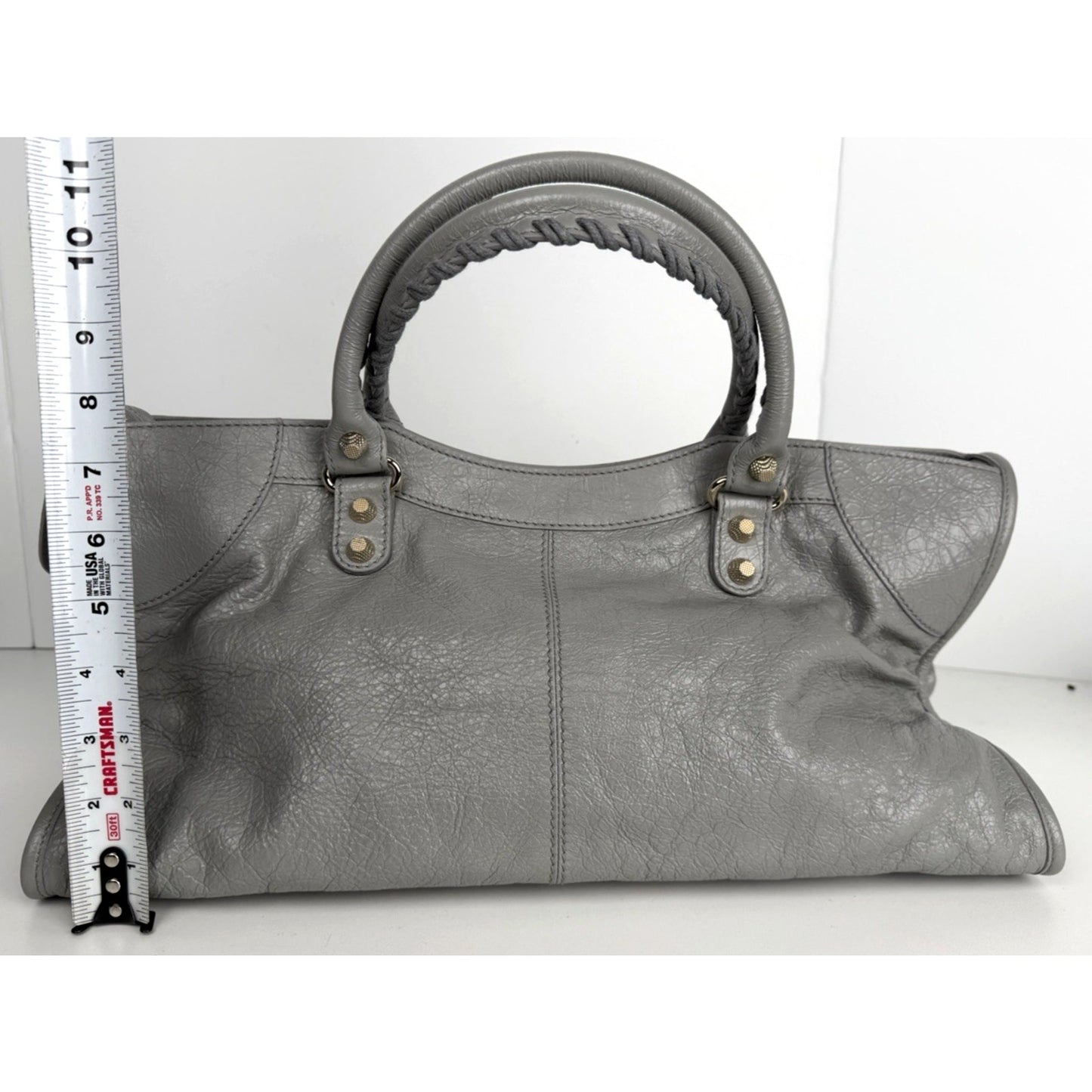 Balenciaga Agneau Lambskin Giant 12 Part Time Shoulder Bag in Gray B5