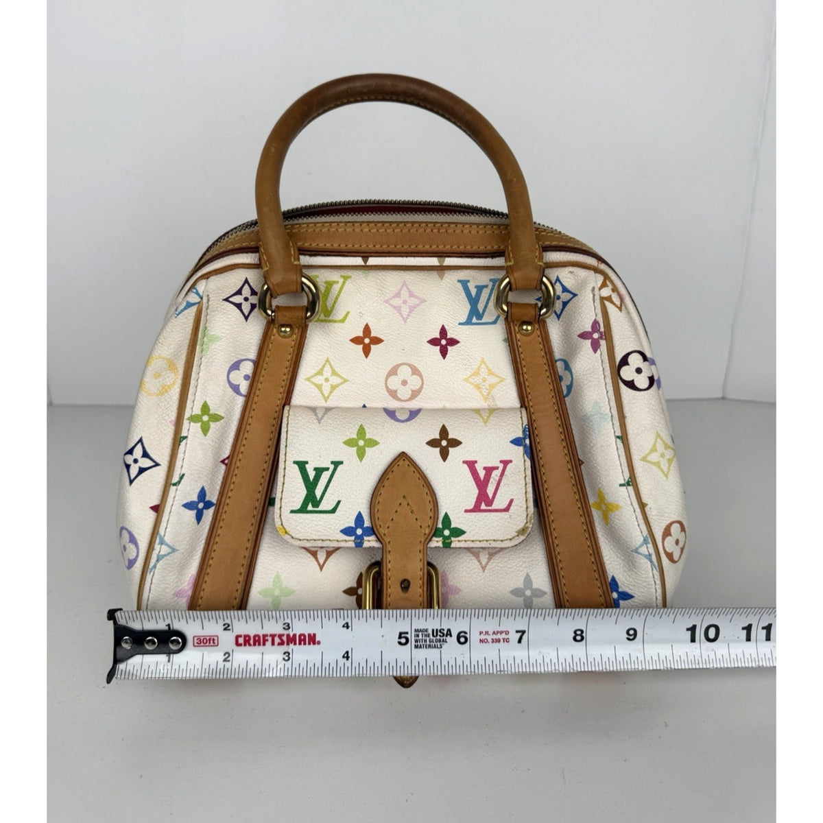 Louis Vuitton Priscilla Satchel Bag in Multicolore Monogram Coated Canvas 2008 S