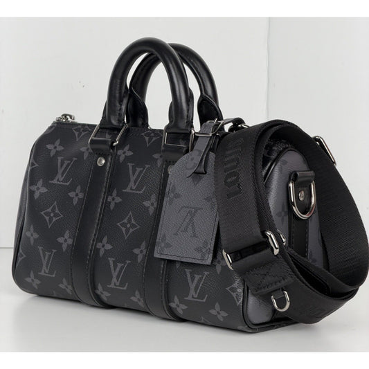 Louis Vuitton Keepall Bandouliere 25 Monogram Eclipse Reverse Coated Canvas F2