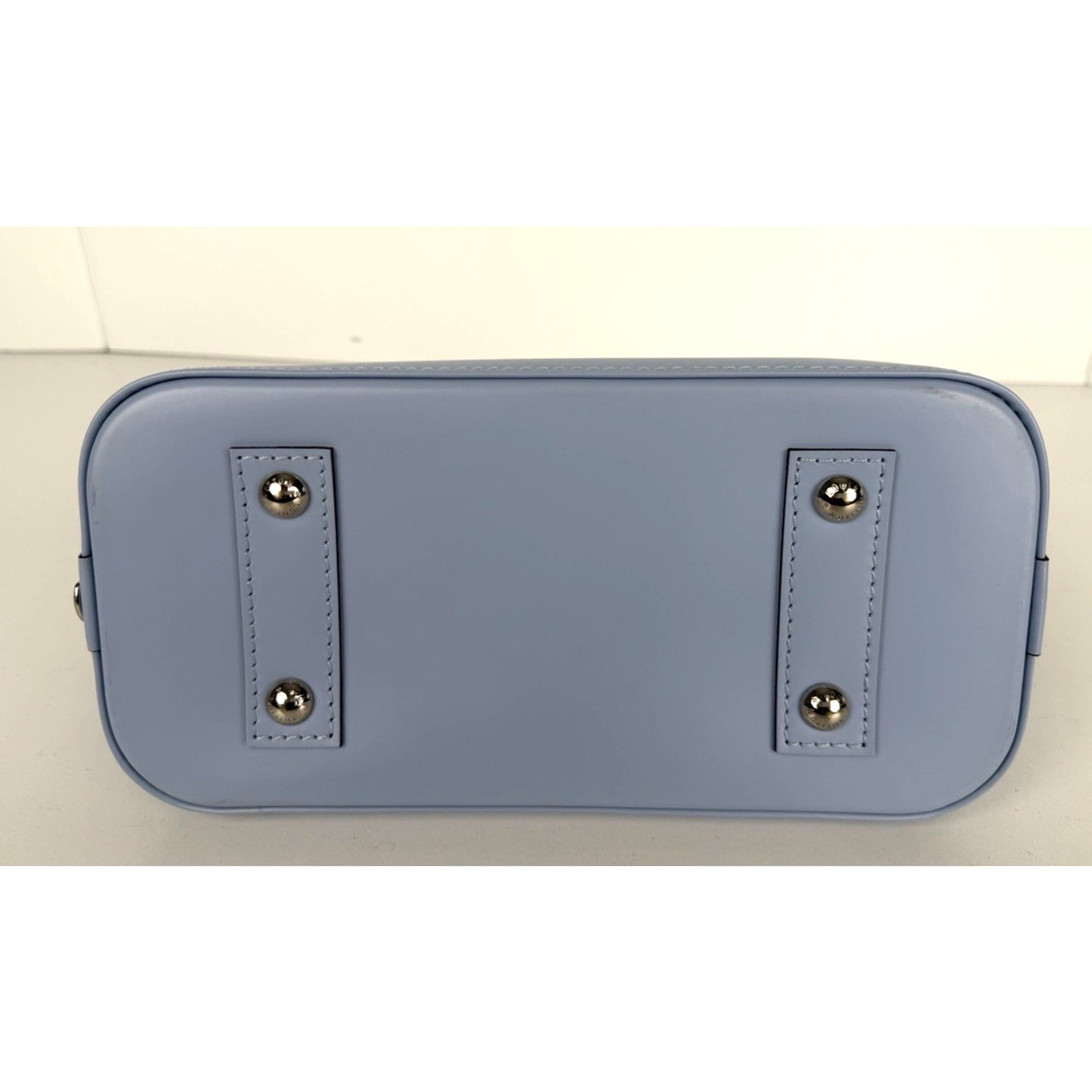 Louis Vuitton Epi Alma BB Bag in Textured Bleu Nuage Leather NFC D9
