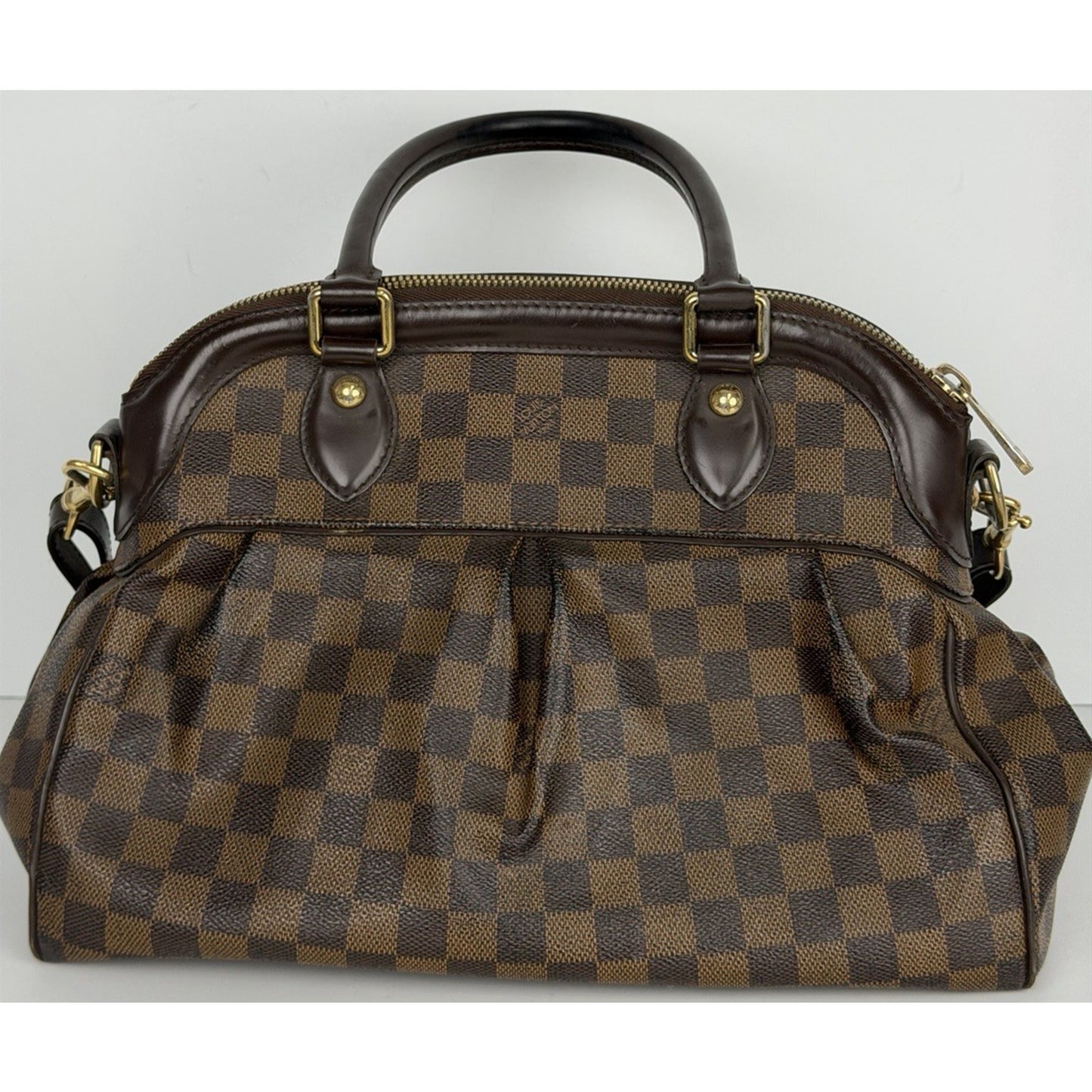 Louis Vuitton Trevi PM Handbag in Damier Ebene Coated Canvas 2014 S12