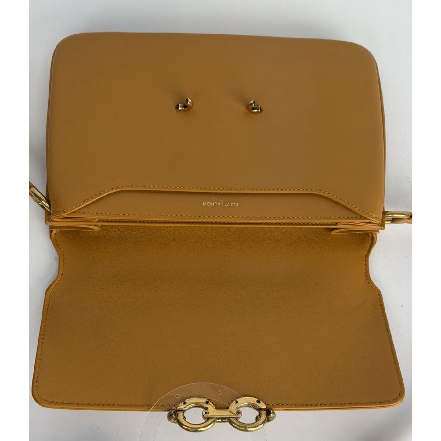 Saint Laurent Le Maillon Shoulder Bag in Yellow Leather for Women D3