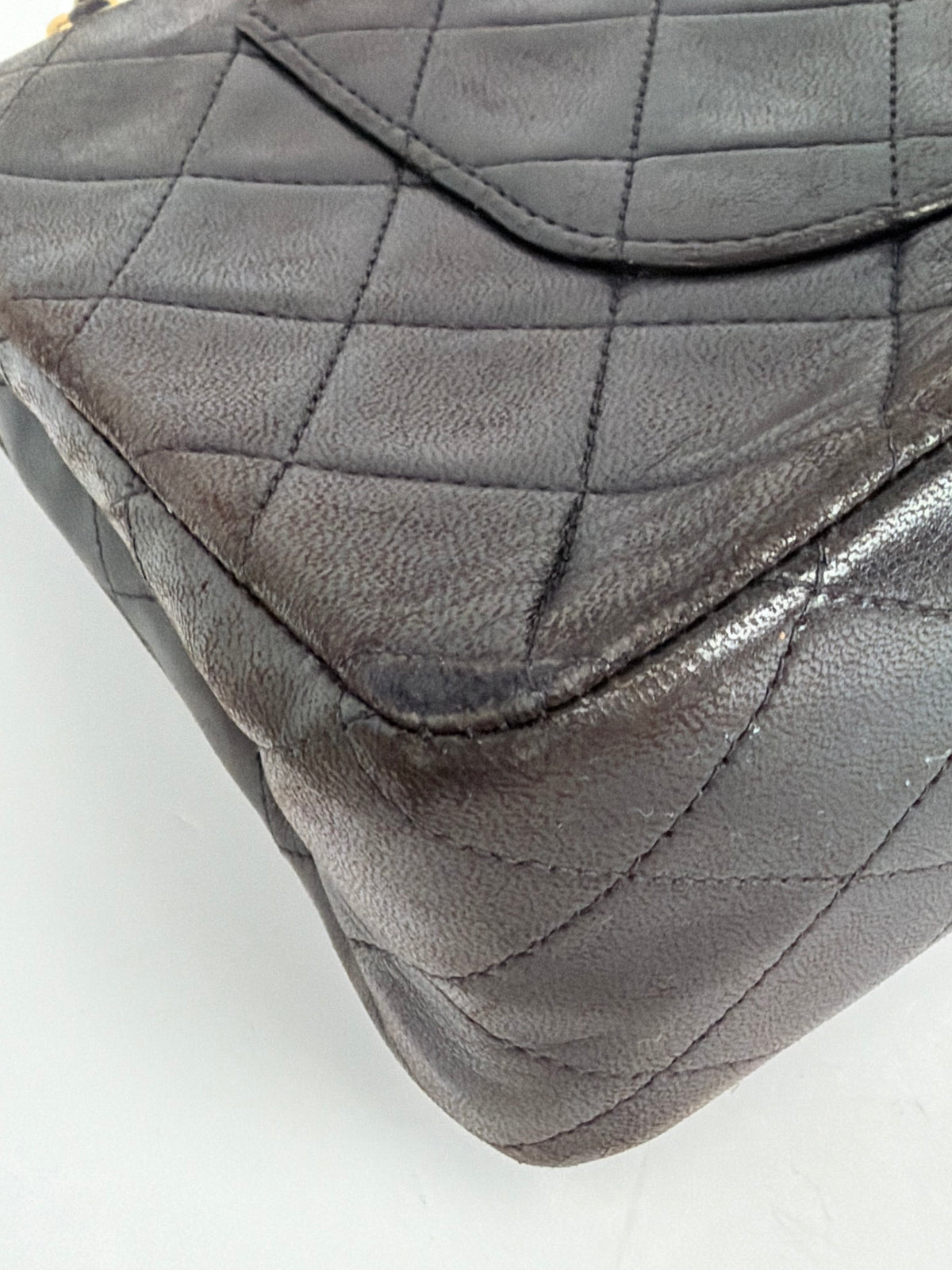 Chanel Classic Double Flap Bag Medium Vintage in Dark Brown Leather 1994-1996 YE-5