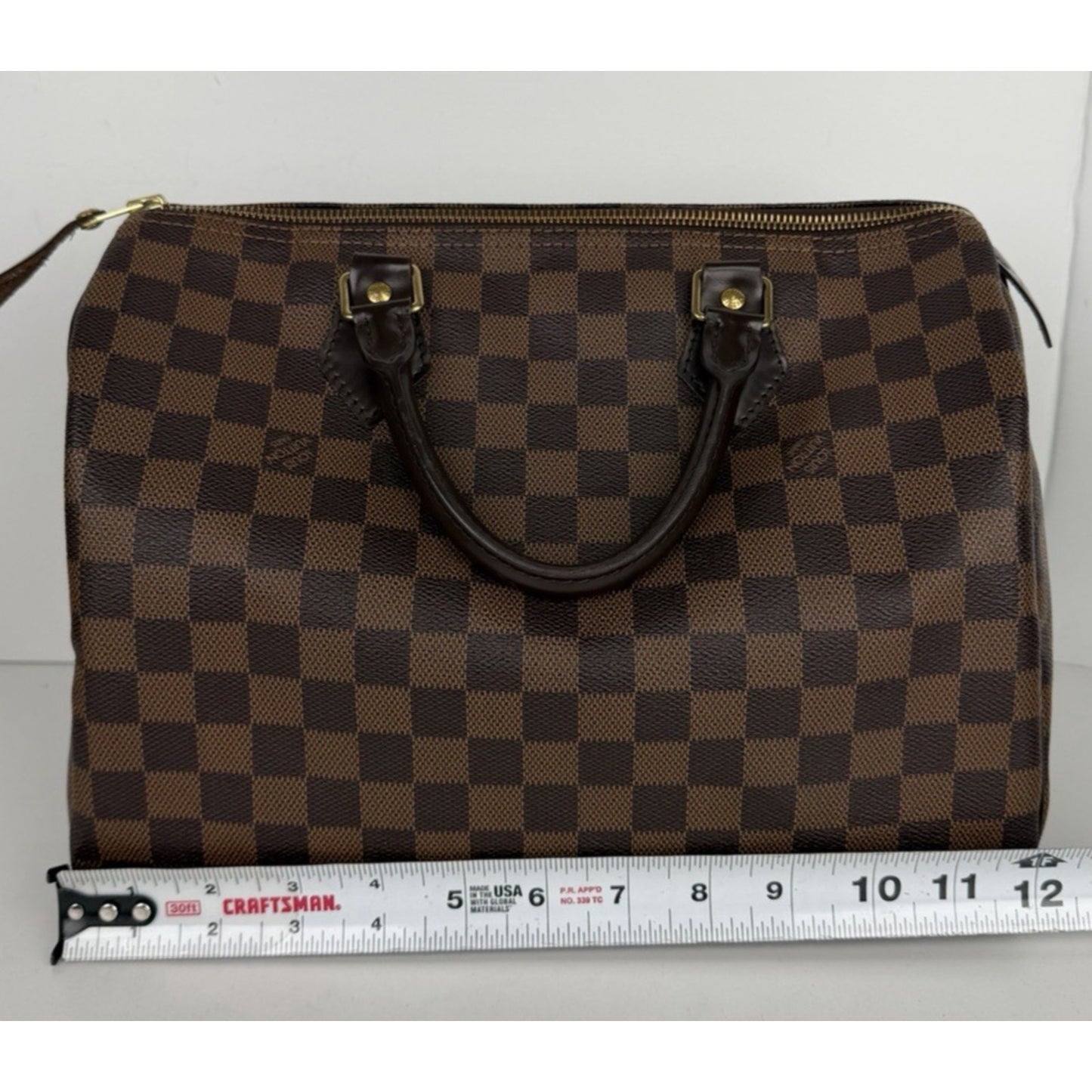 Louis Vuitton Speedy 30 Bag in Damier Ebene Coated Canvas 2012 B9