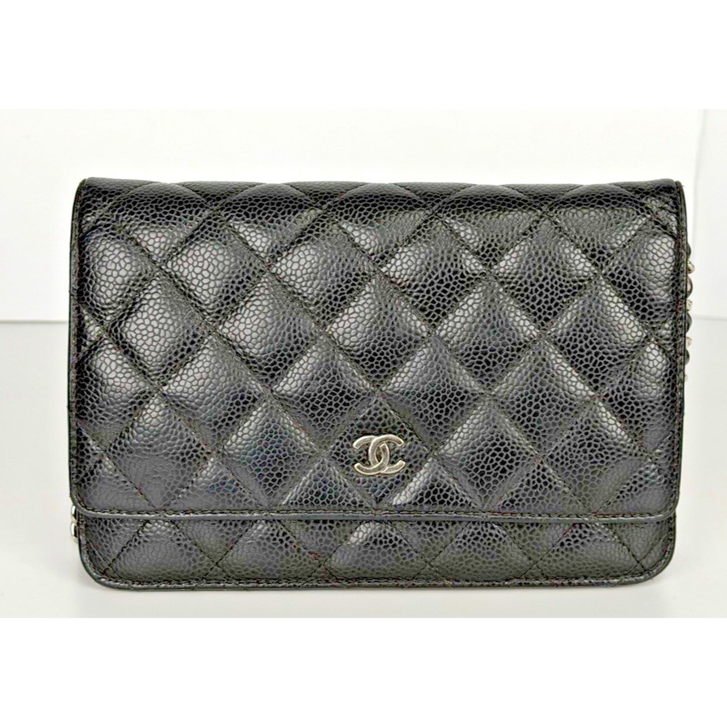 LAYAWAY: Chanel Black Leather Caviar Wallet on Chain Crossbody Bag