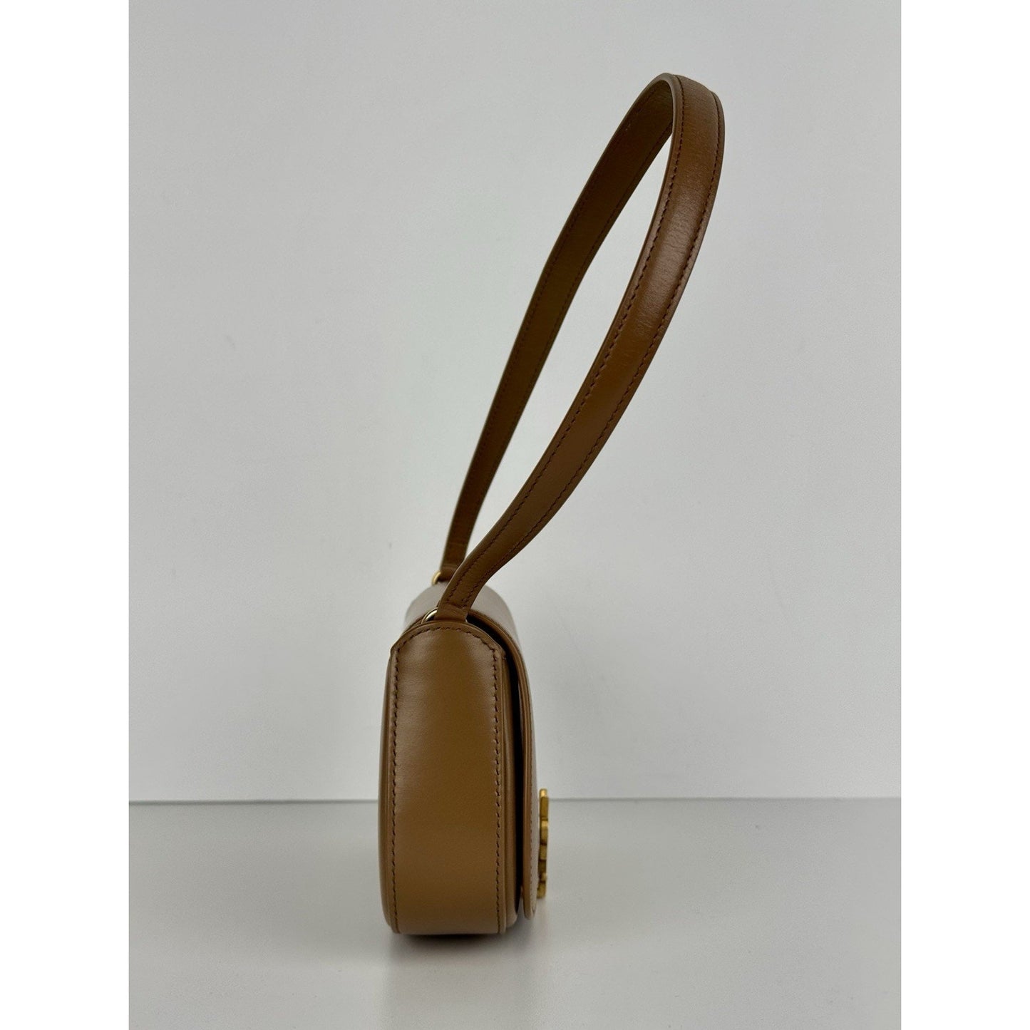 Saint Laurent Mini Voltaire in Brown Leather Shoulder Bag B-2