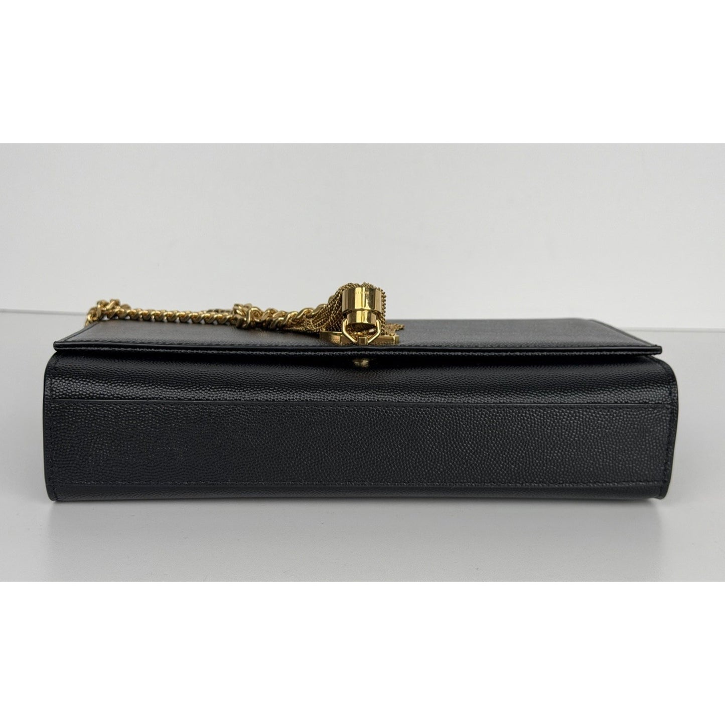 Saint Laurent Medium Kate Tassel Shoulder Bag in Black Calfskin Leather D9