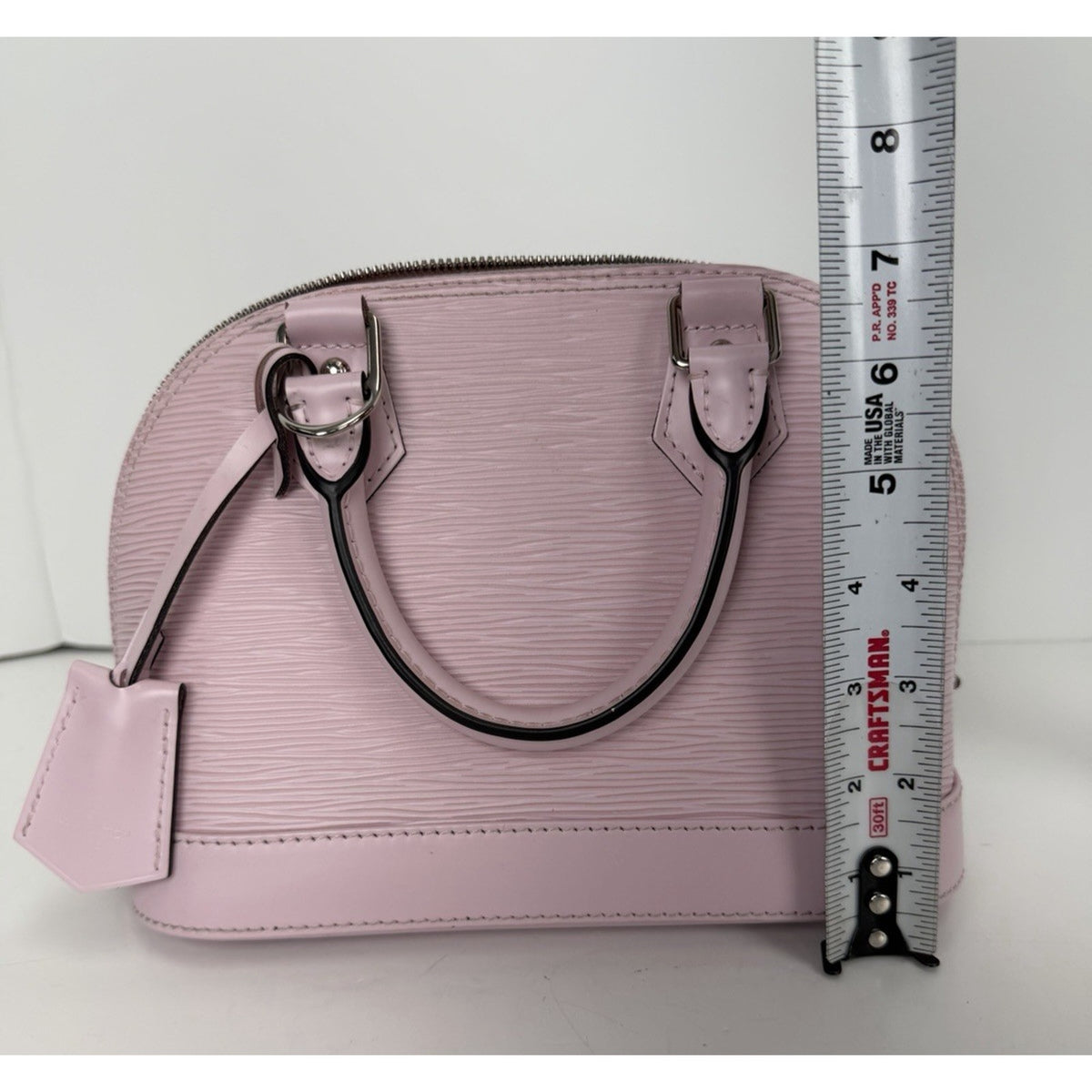 Louis Vuitton Alma BB Handbag in Pink Epi Leather Silver-Tone Hardware S02