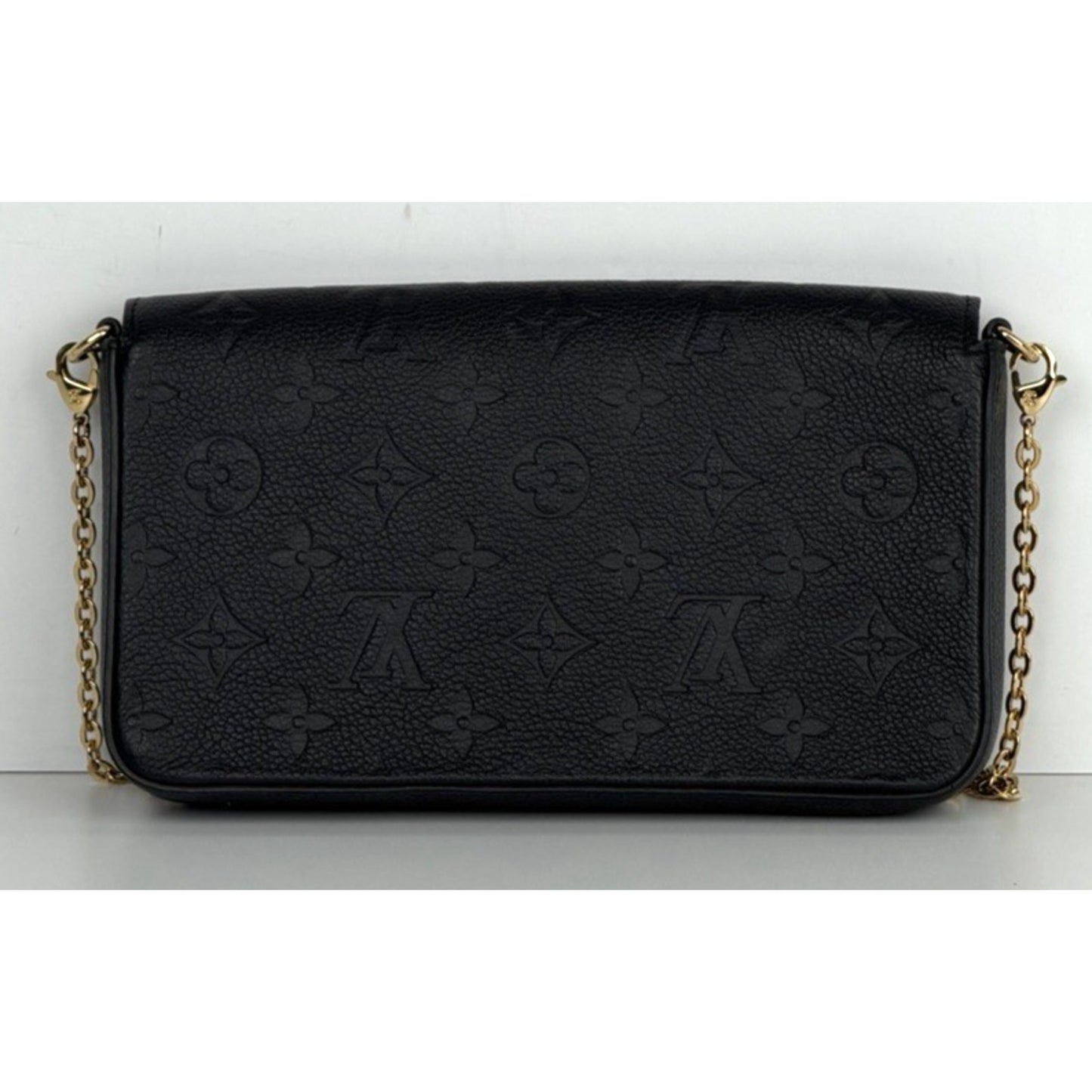 Louis Vuitton Pochette Felicie Wallet Bag in Black Monogram Empreinte NFC S11