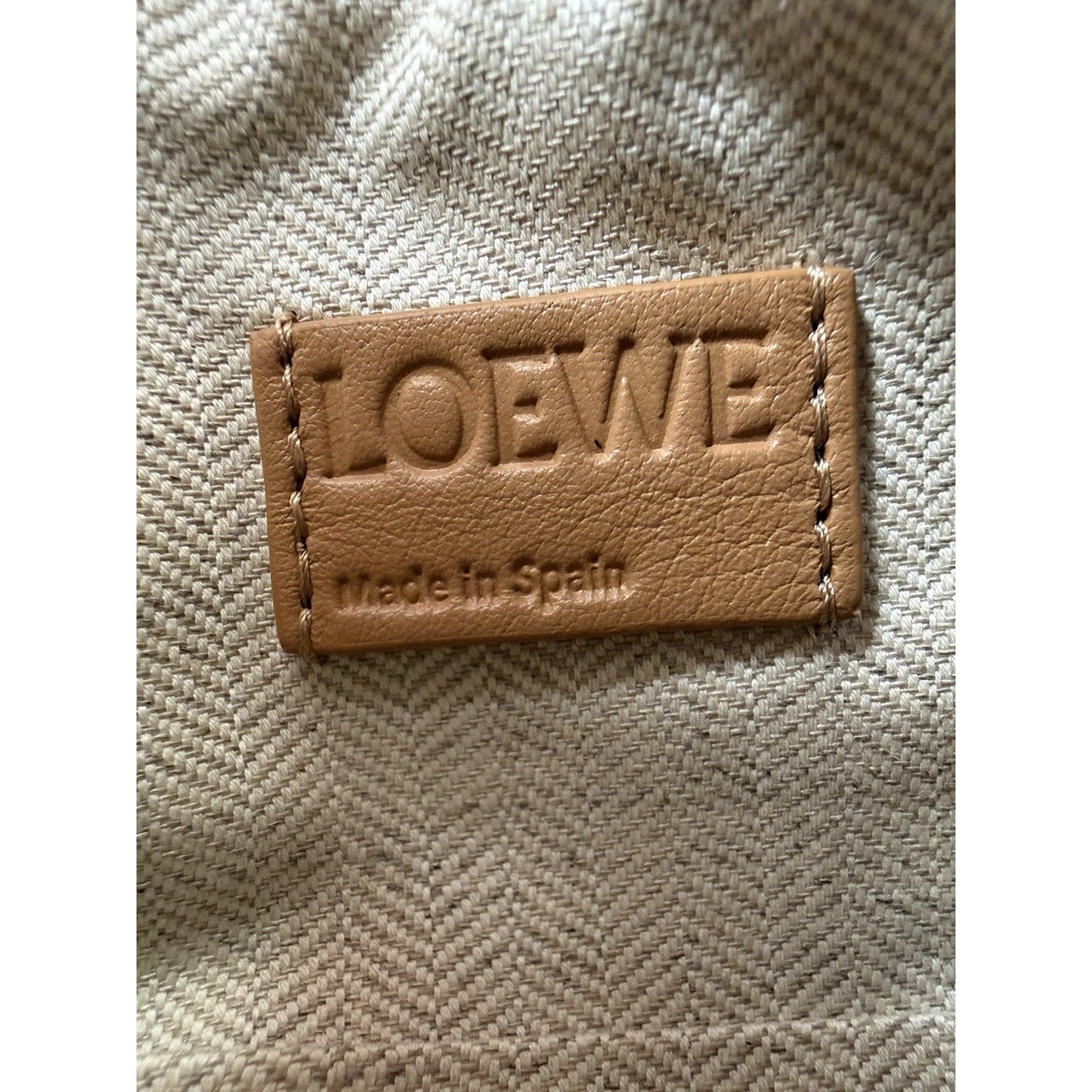 LOEWE Puzzle Edge Small Bag in Brown and Black Calfskin Leather B1