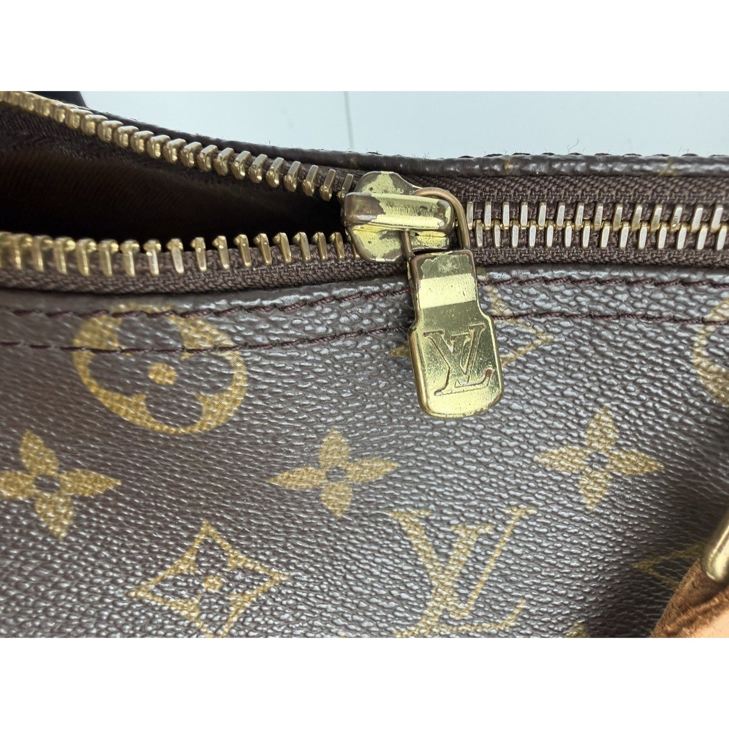 Louis Vuitton Monogram Sac Flanerie Bag Vintage Brown LV Monogram Canvas 1995 S