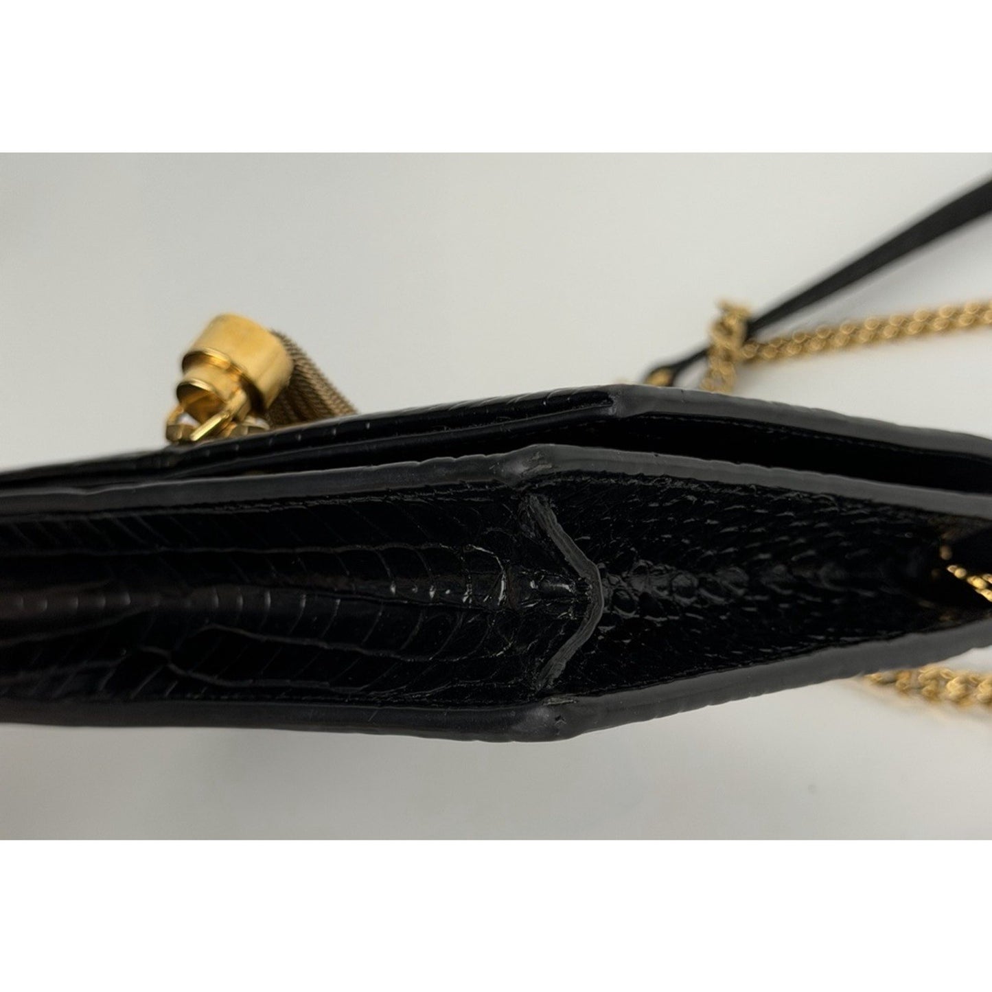 Saint Laurent Kate Shoulder Bag Small Tassel in Black Leather C3