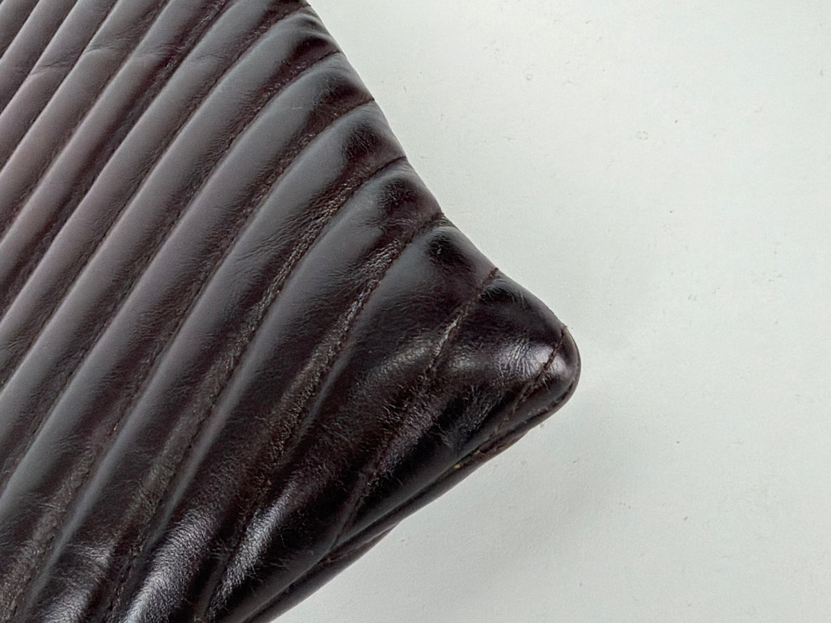 Saint Laurent Cassandre Matelasse Large Pouch in Burgundy Chevron-Quilted Leather
