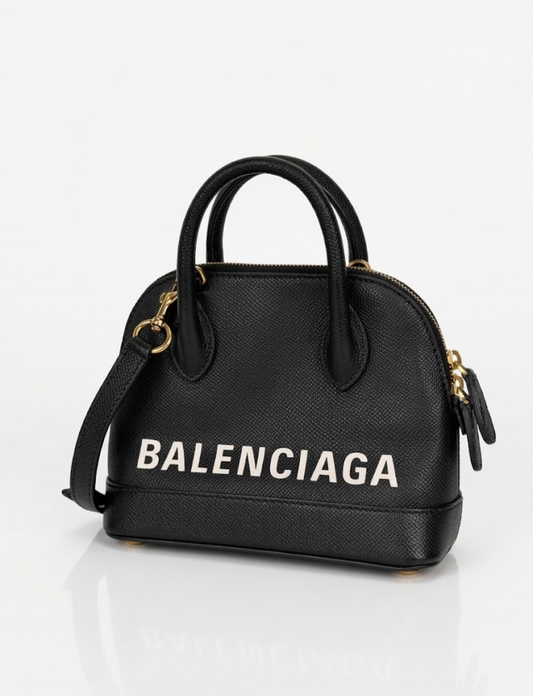 Balenciaga XXS Ville Crossbody Bag in Black Grained Calfskin YS11