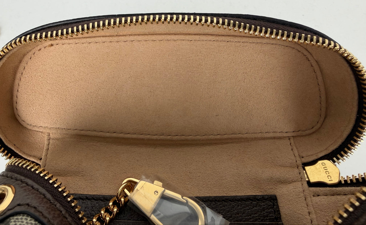 Gucci Ophidia Chain Belt Bag Small in Brown GG Monogram Coated Canvas YS-10