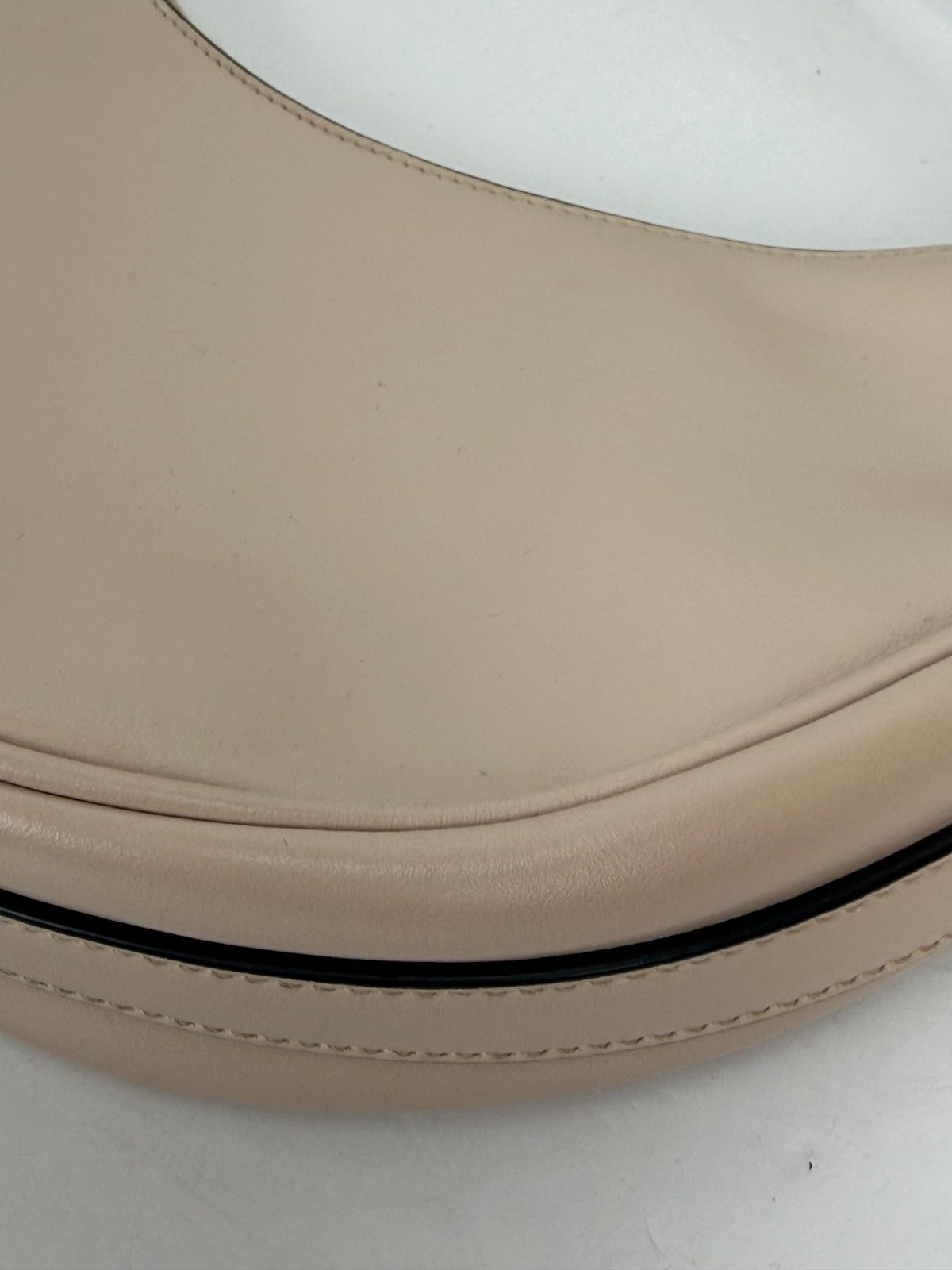 Prada Arque Small Leather Shoulder Bag in Beige Leather YC5